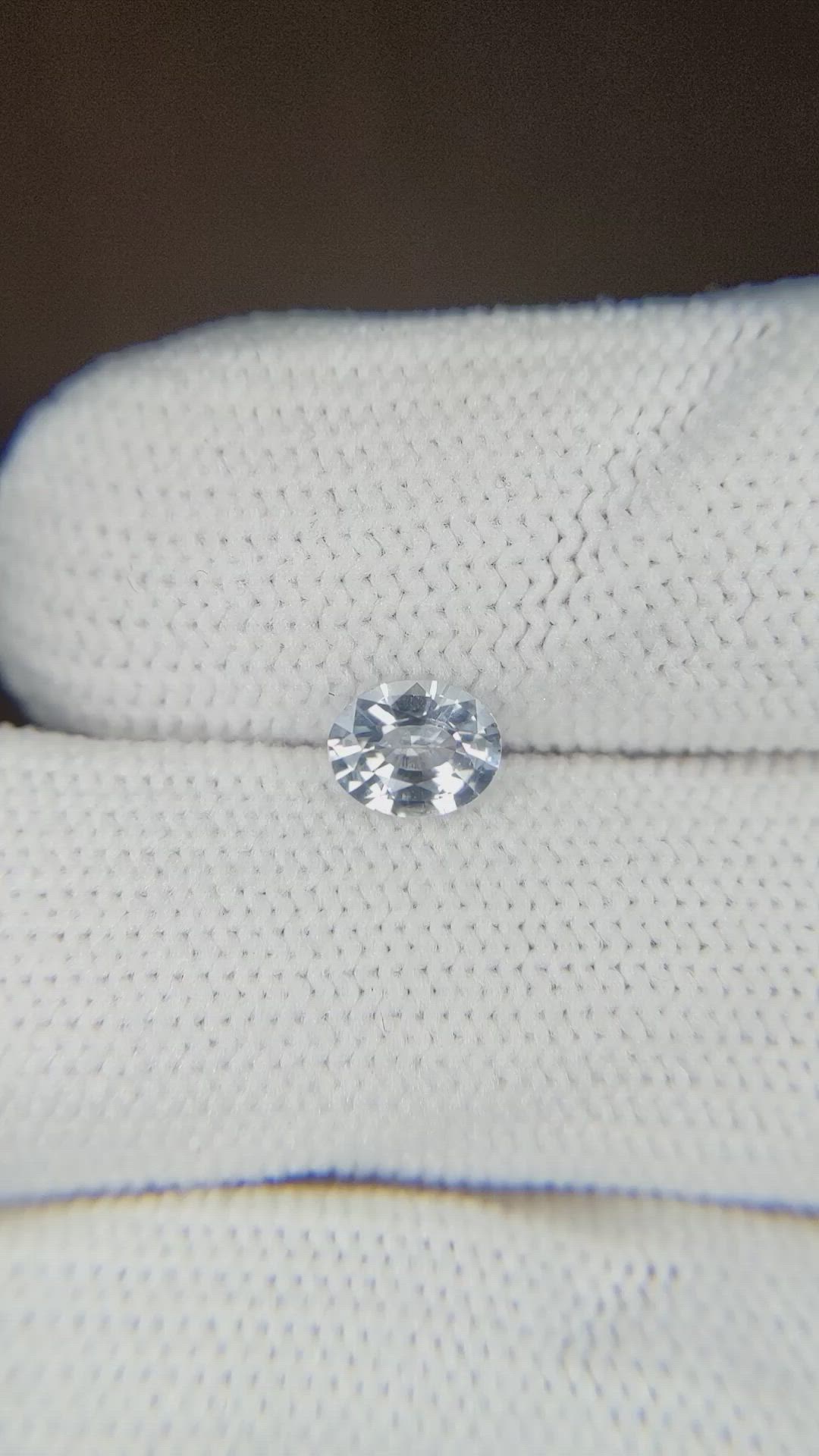 0.66 Ct. Bluish Grey Sapphire from Ceylon (Sri Lanka) Size Video