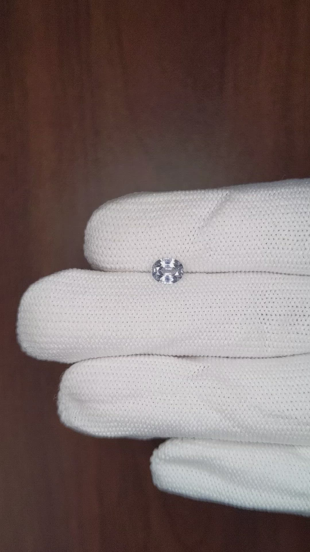 0.66 Ct. Bluish Grey Sapphire from Ceylon (Sri Lanka) Size Video