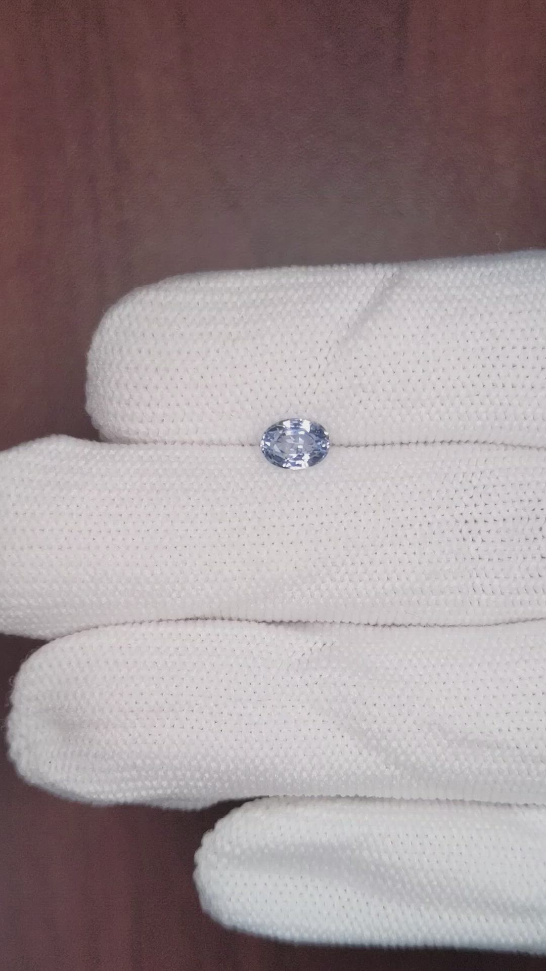 0.78 Ct. Blue Sapphire from Ceylon (Sri Lanka) Size Video