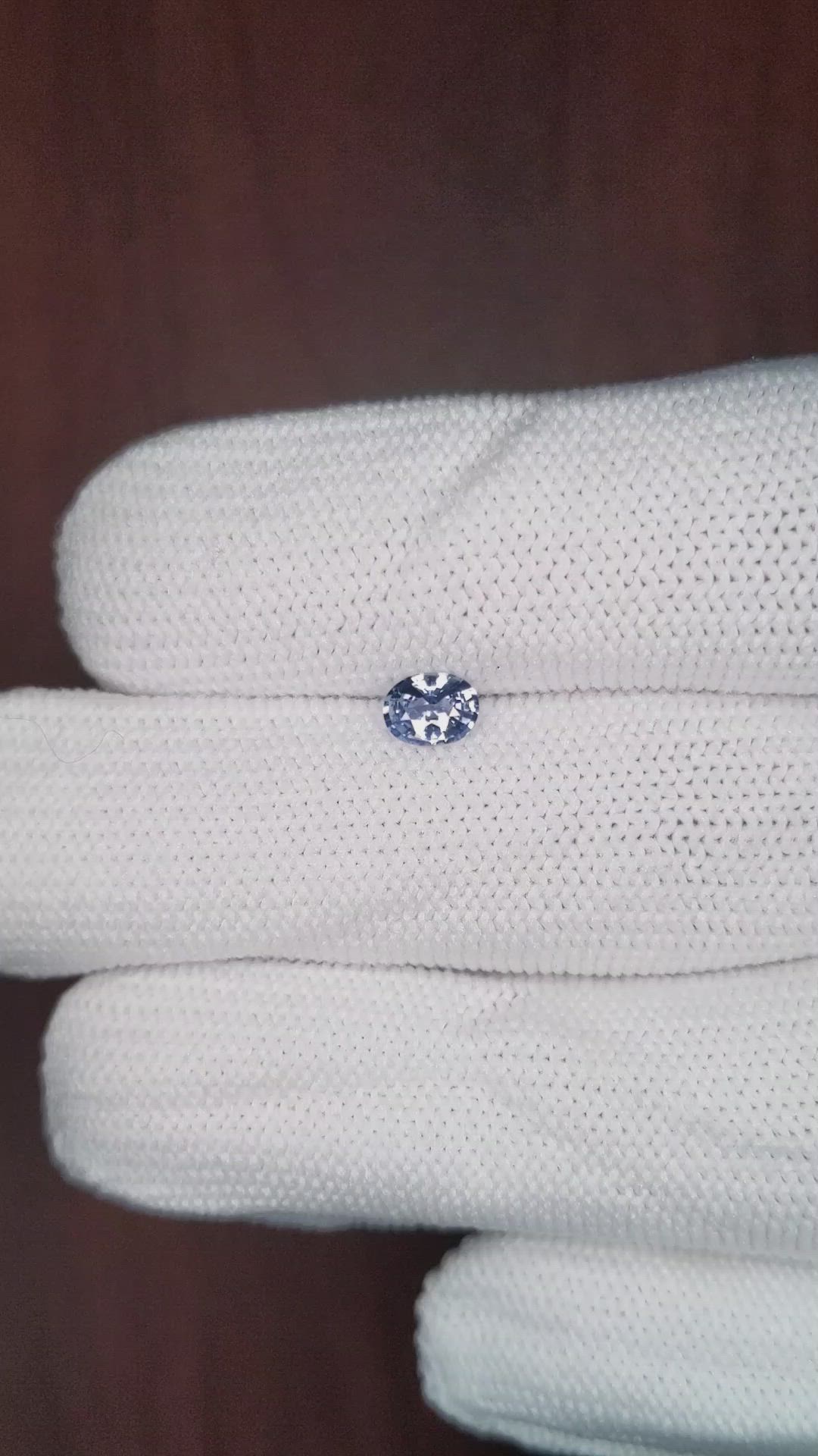 0.39 Ct. Blue Sapphire from Ceylon (Sri Lanka) Size Video