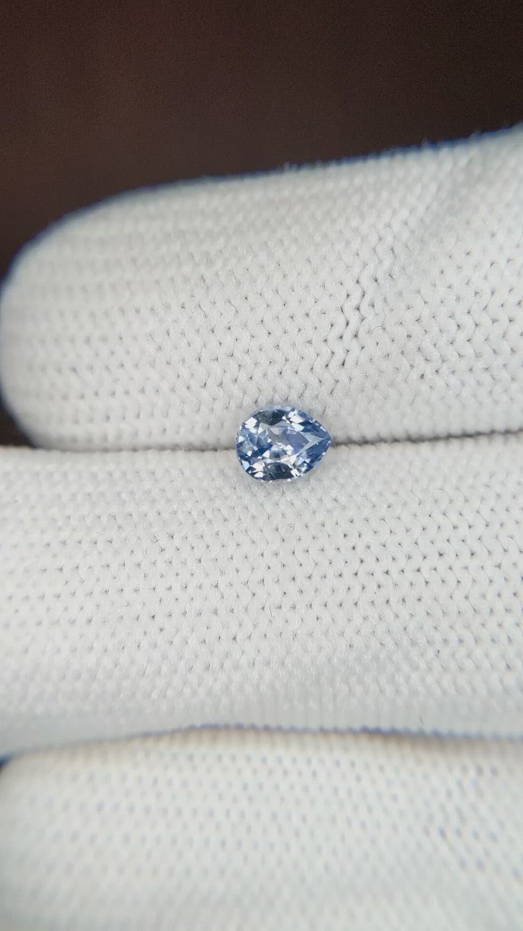 0.54 Ct. Blue Sapphire from Ceylon (Sri Lanka) Size Video