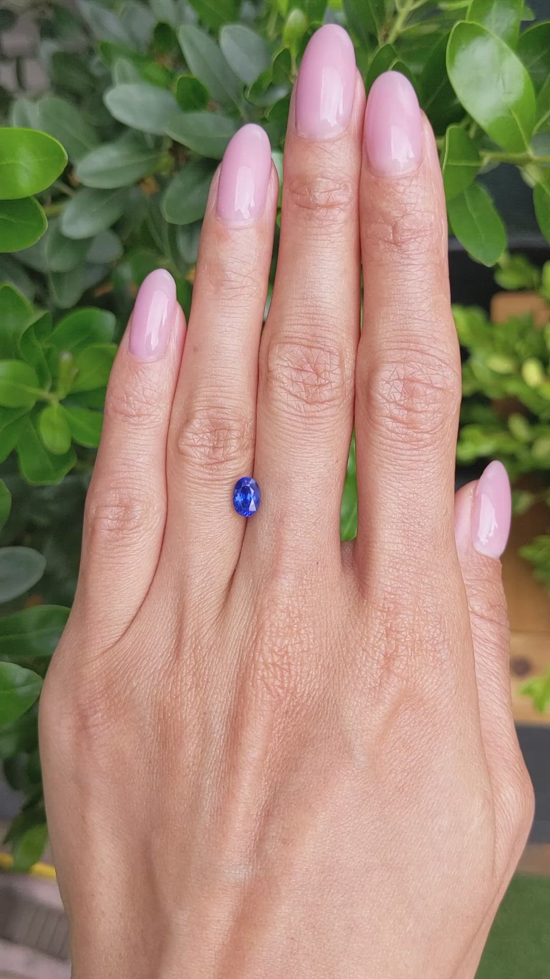 1.10 Ct. Blue Sapphire from Ceylon (Sri Lanka) Size Video