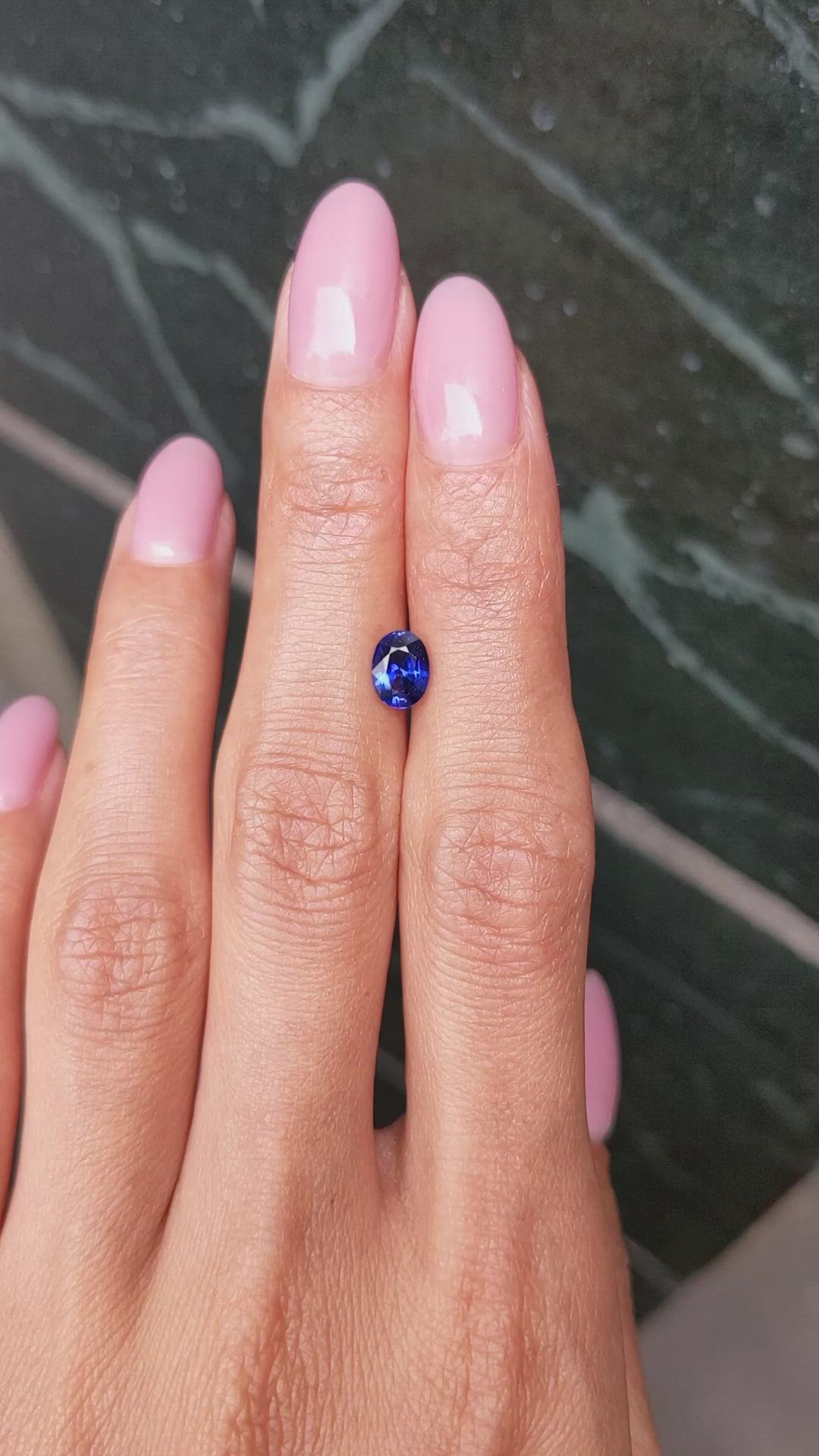 1.17 Ct. Blue Sapphire from Ceylon (Sri Lanka) Size Video