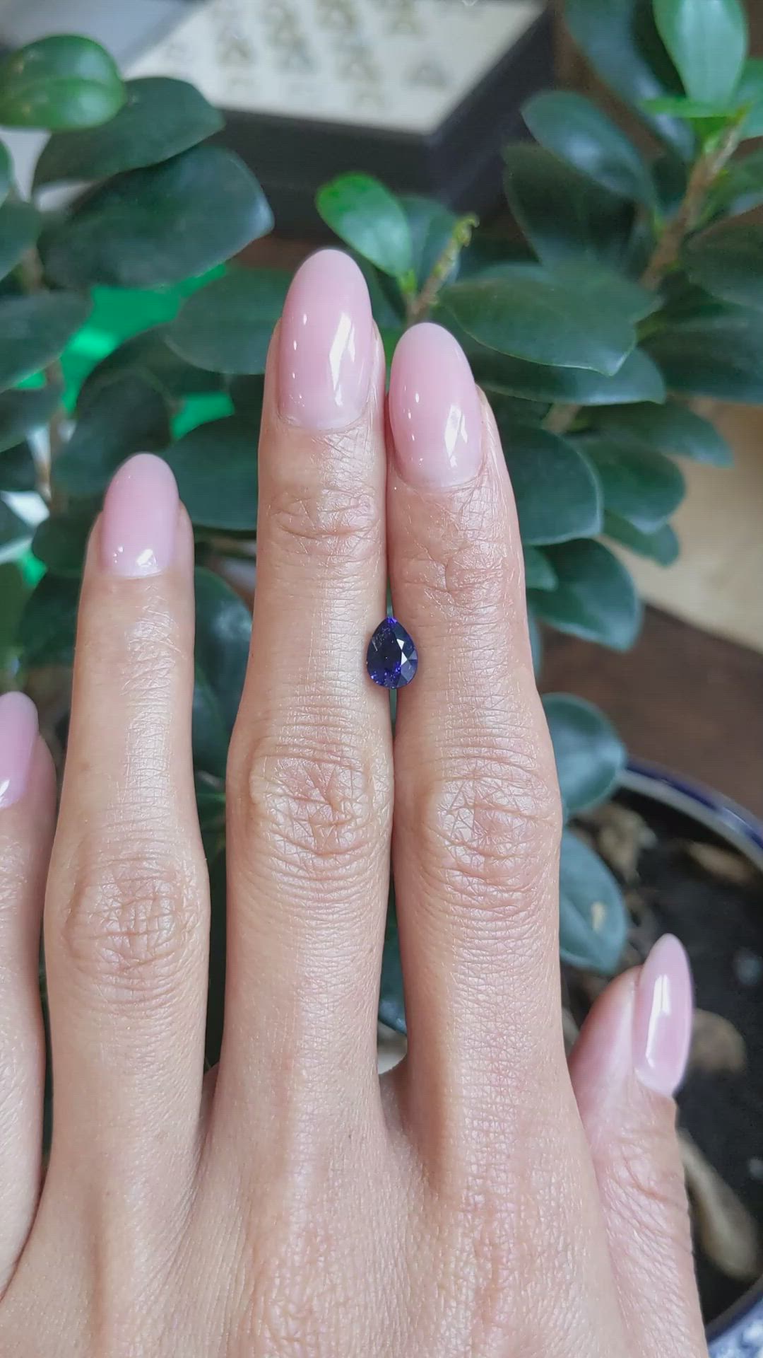 1.30 Ct. Blue Sapphire from Ceylon (Sri Lanka) Size Video
