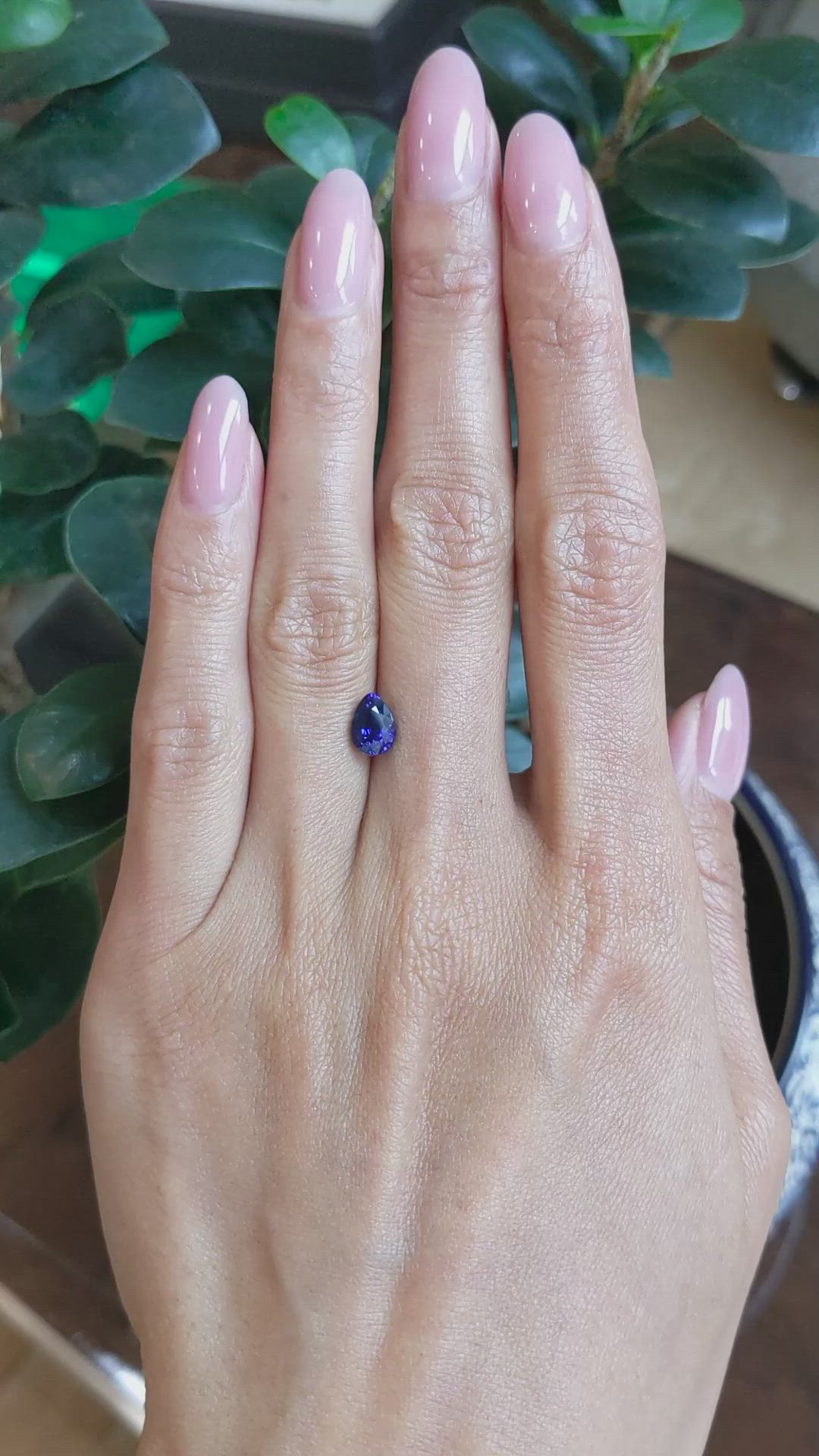 1.30 Ct. Blue Sapphire from Ceylon (Sri Lanka) Size Video
