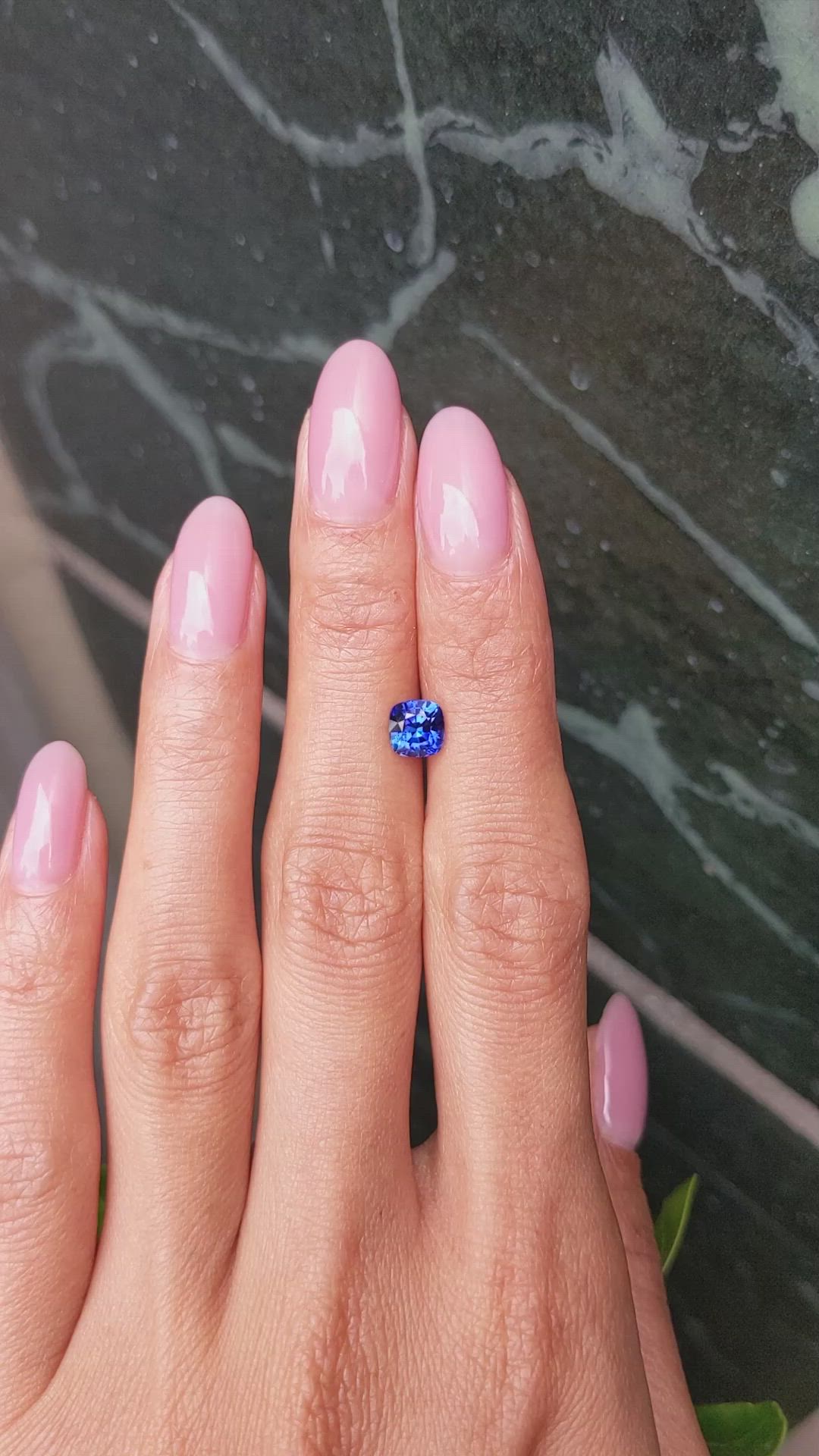 1.33 Ct. Blue Sapphire from Ceylon (Sri Lanka) Size Video