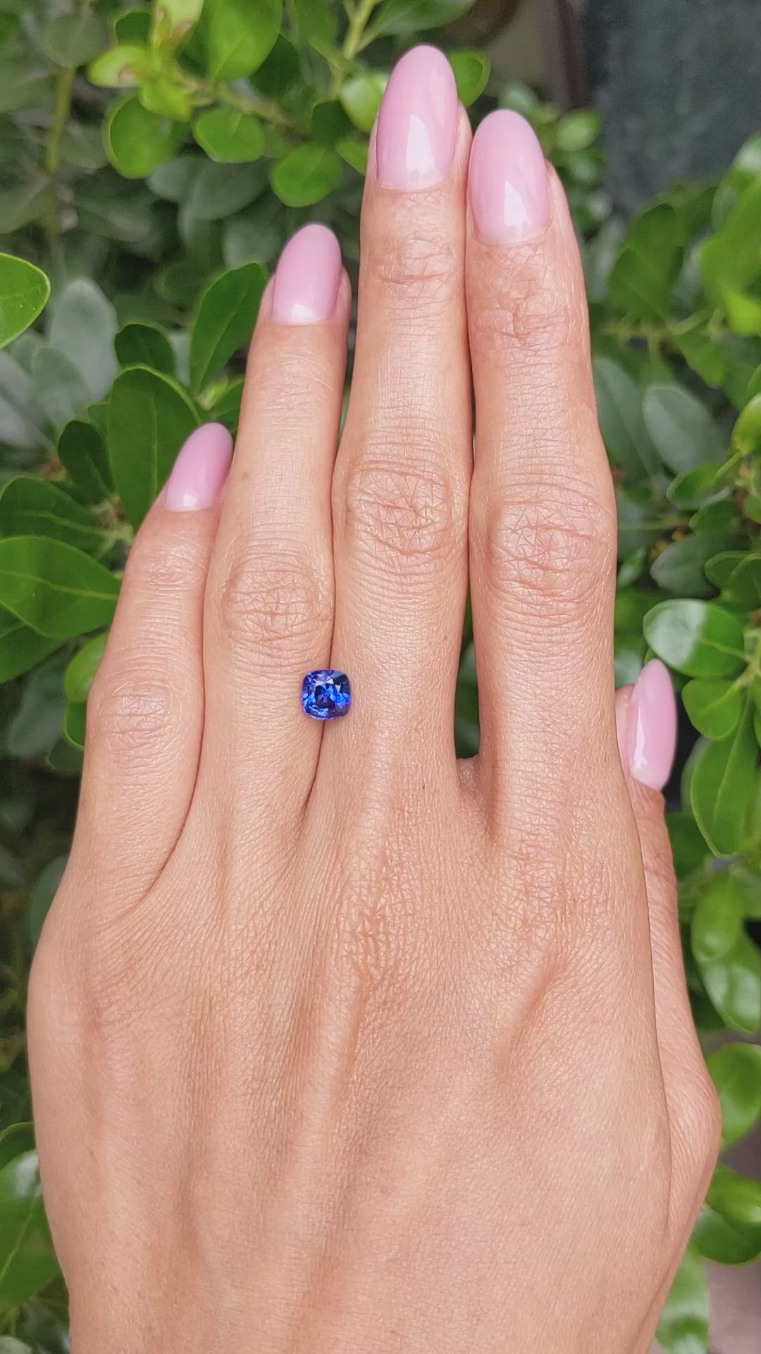 1.33 Ct. Blue Sapphire from Ceylon (Sri Lanka) Size Video