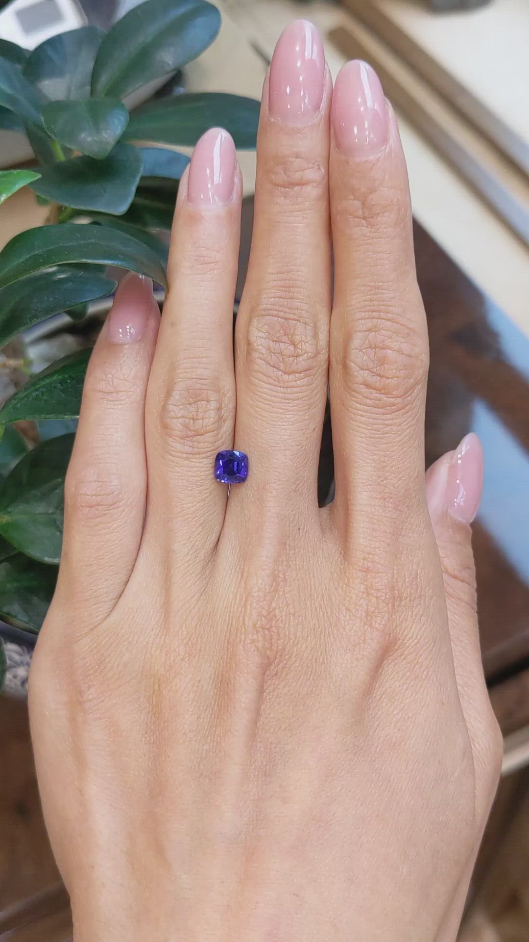 1.30 Ct. Blue Sapphire from Ceylon (Sri Lanka) Size Video