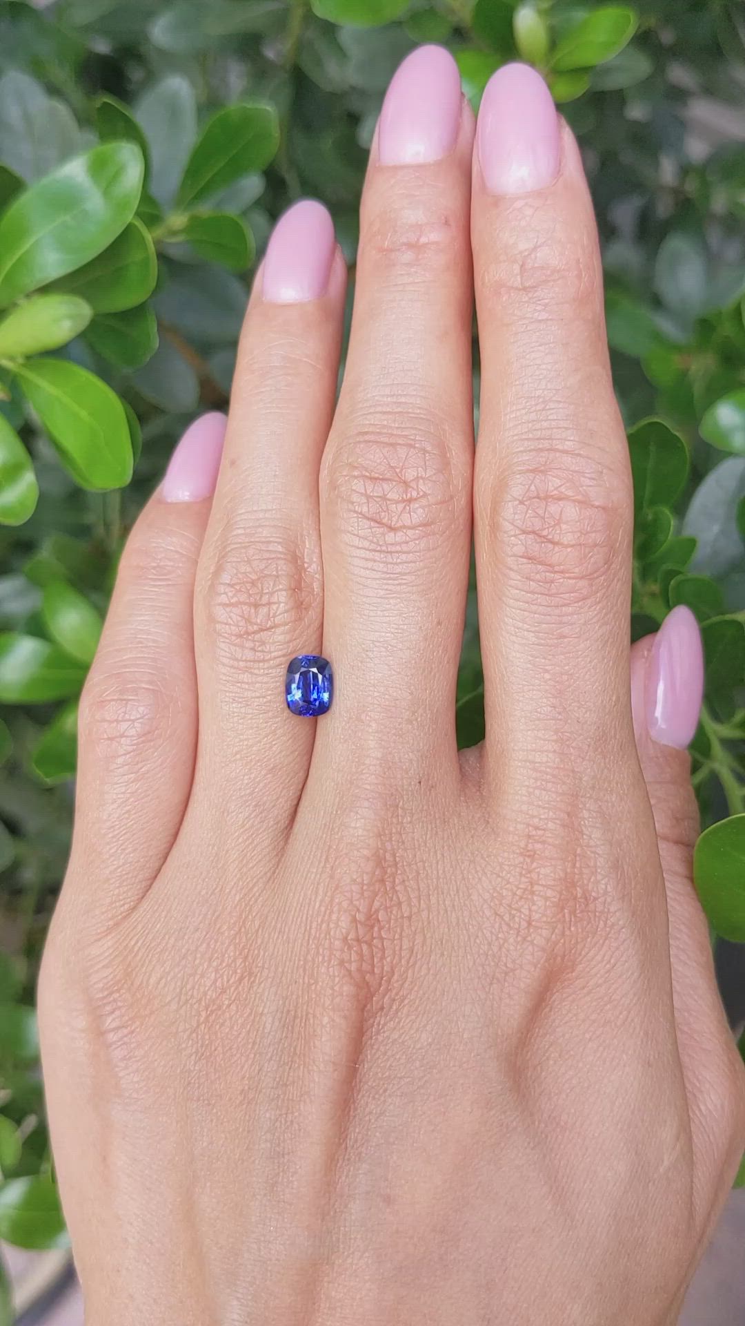 1.27 Ct. Blue Sapphire from Ceylon (Sri Lanka) Size Video