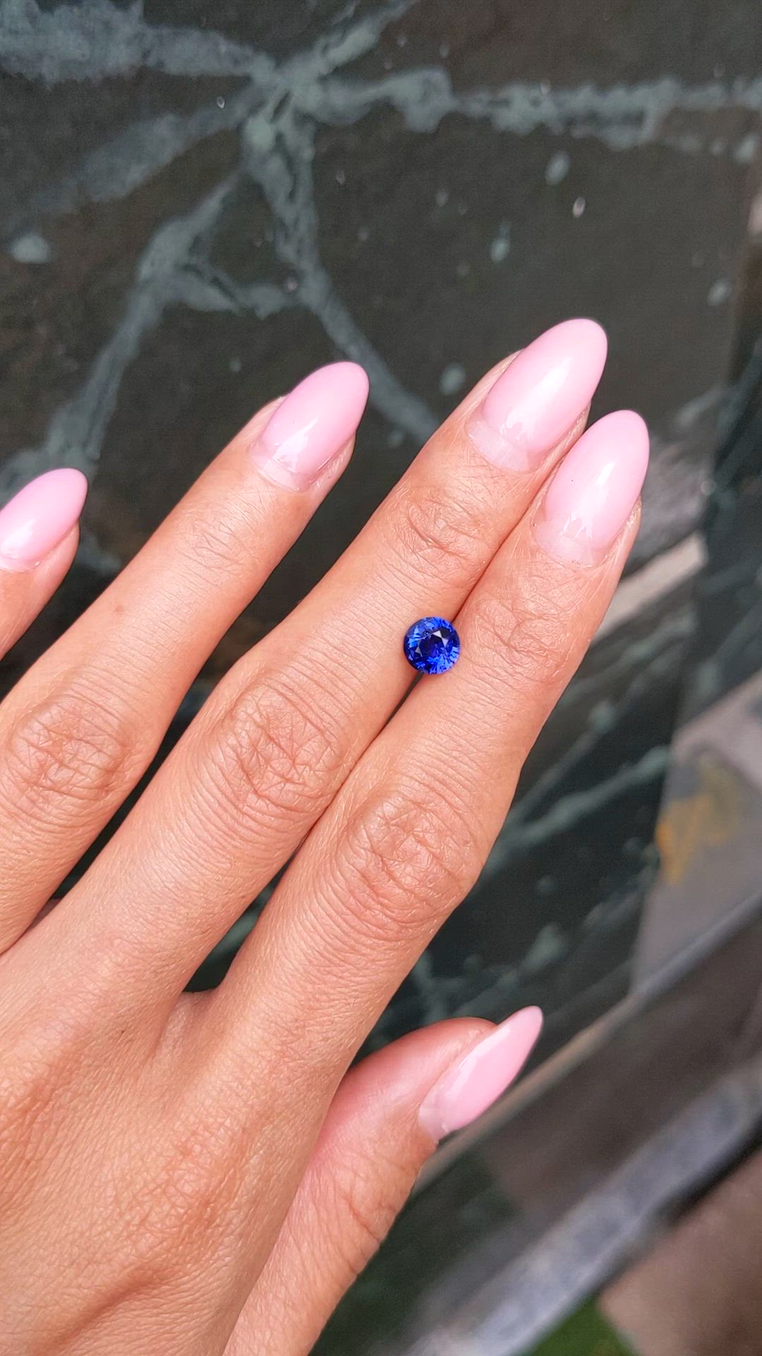 0.92 Ct. Blue Sapphire from Ceylon (Sri Lanka) Size Video