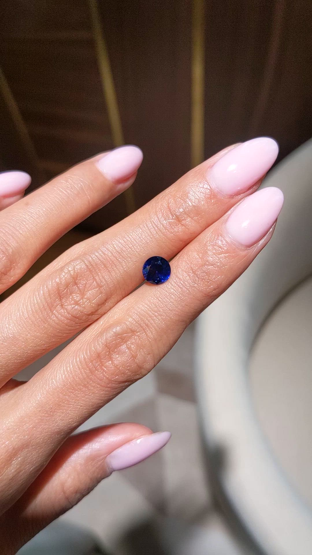 1.26 Ct. Blue Sapphire from Ceylon (Sri Lanka) Size Video