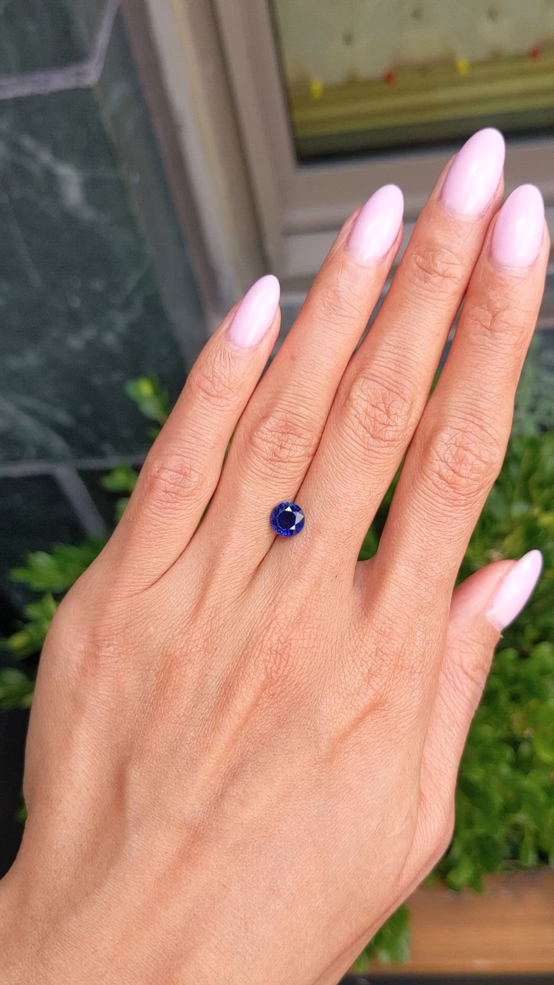 1.26 Ct. Blue Sapphire from Ceylon (Sri Lanka) Size Video