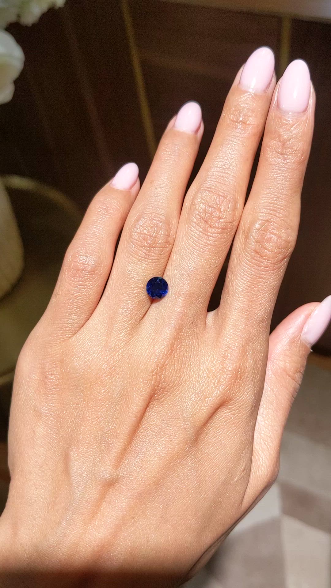 1.26 Ct. Blue Sapphire from Ceylon (Sri Lanka) Size Video