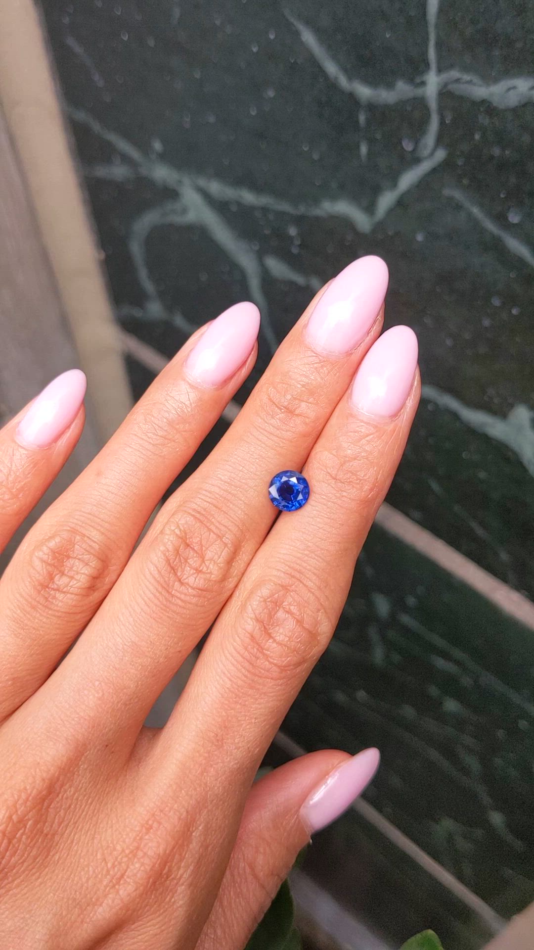 1.22 Ct. Blue Sapphire from Ceylon (Sri Lanka) Size Video