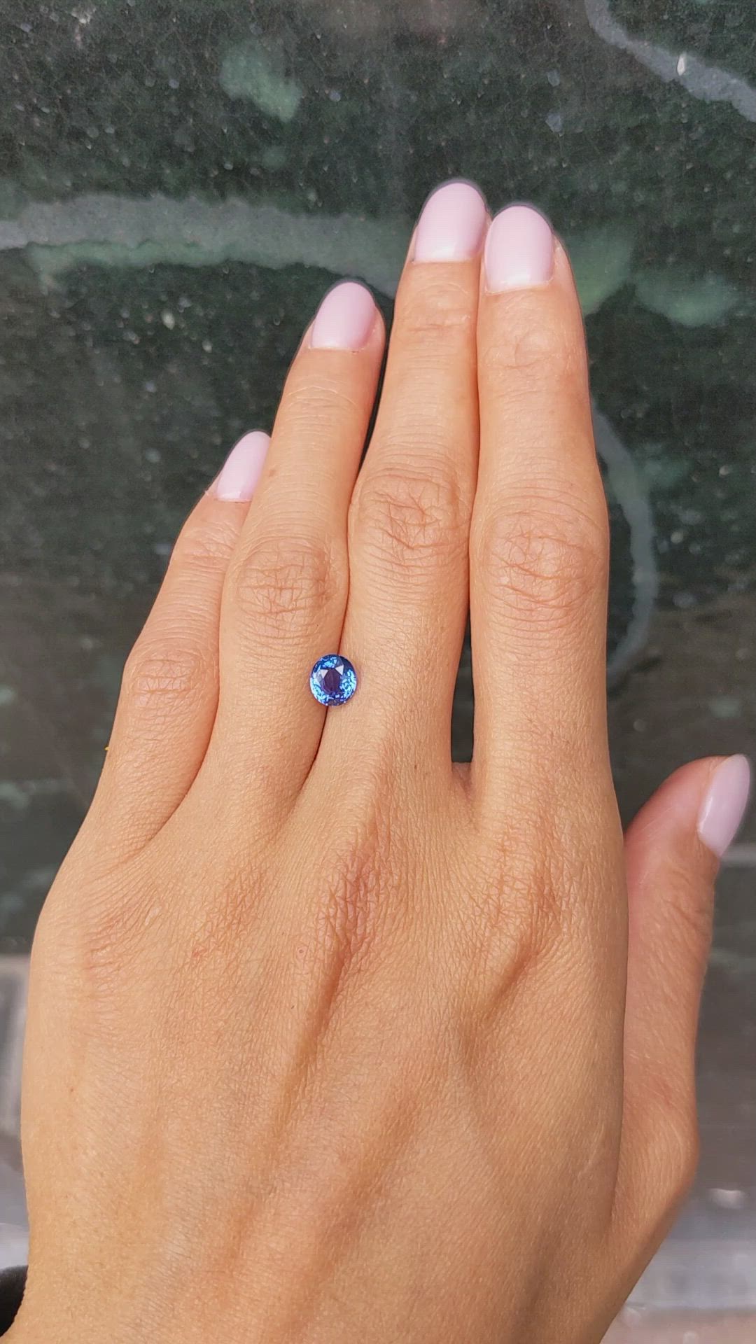 1.51 Ct. Blue Sapphire from Ceylon (Sri Lanka) Size Video