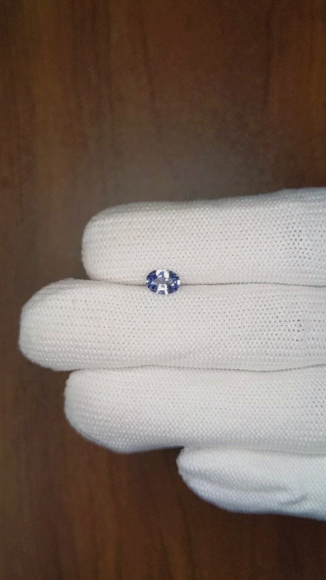 0.68 Ct. Blue Sapphire from Ceylon (Sri Lanka) Size Video