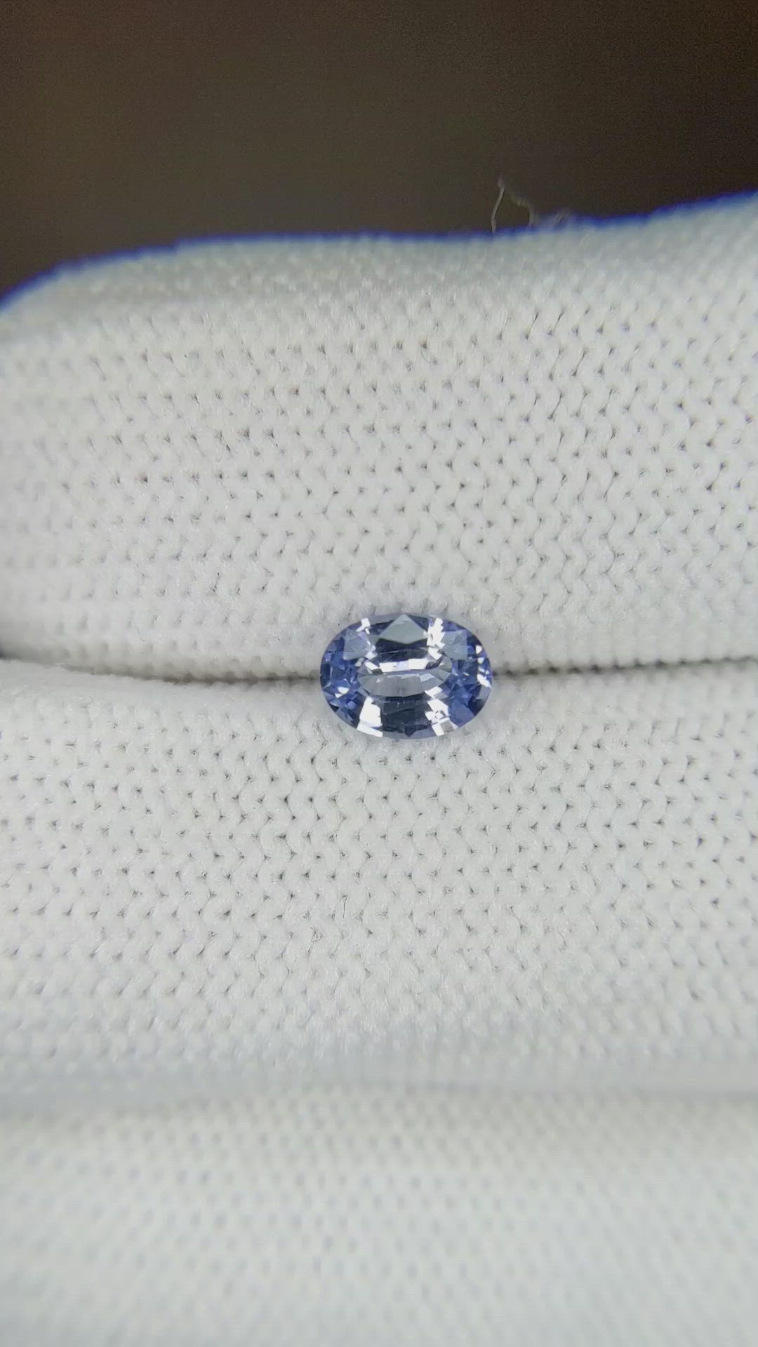 0.68 Ct. Blue Sapphire from Ceylon (Sri Lanka) Size Video