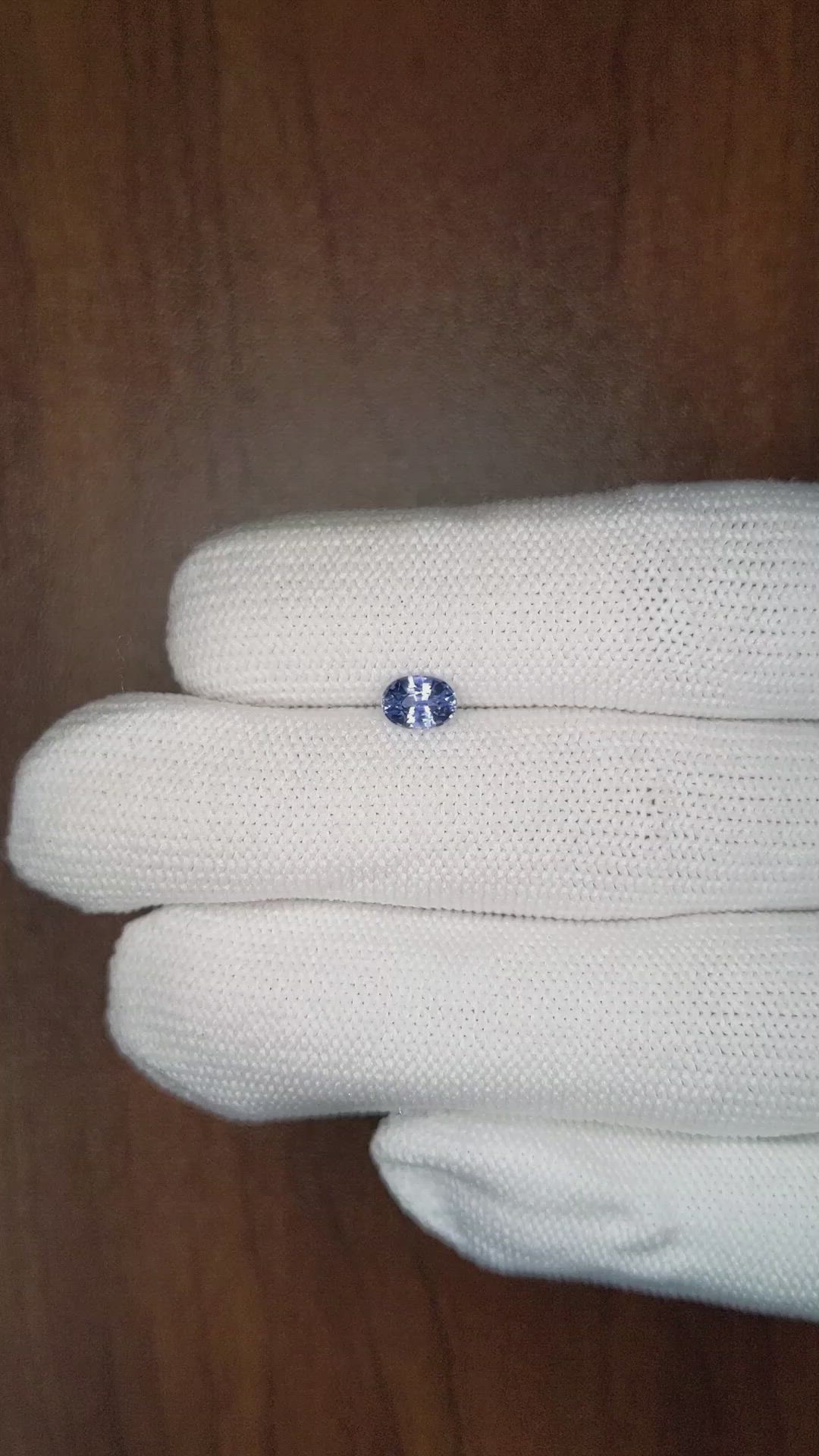 0.75 Ct. Blue Sapphire from Ceylon (Sri Lanka) Size Video