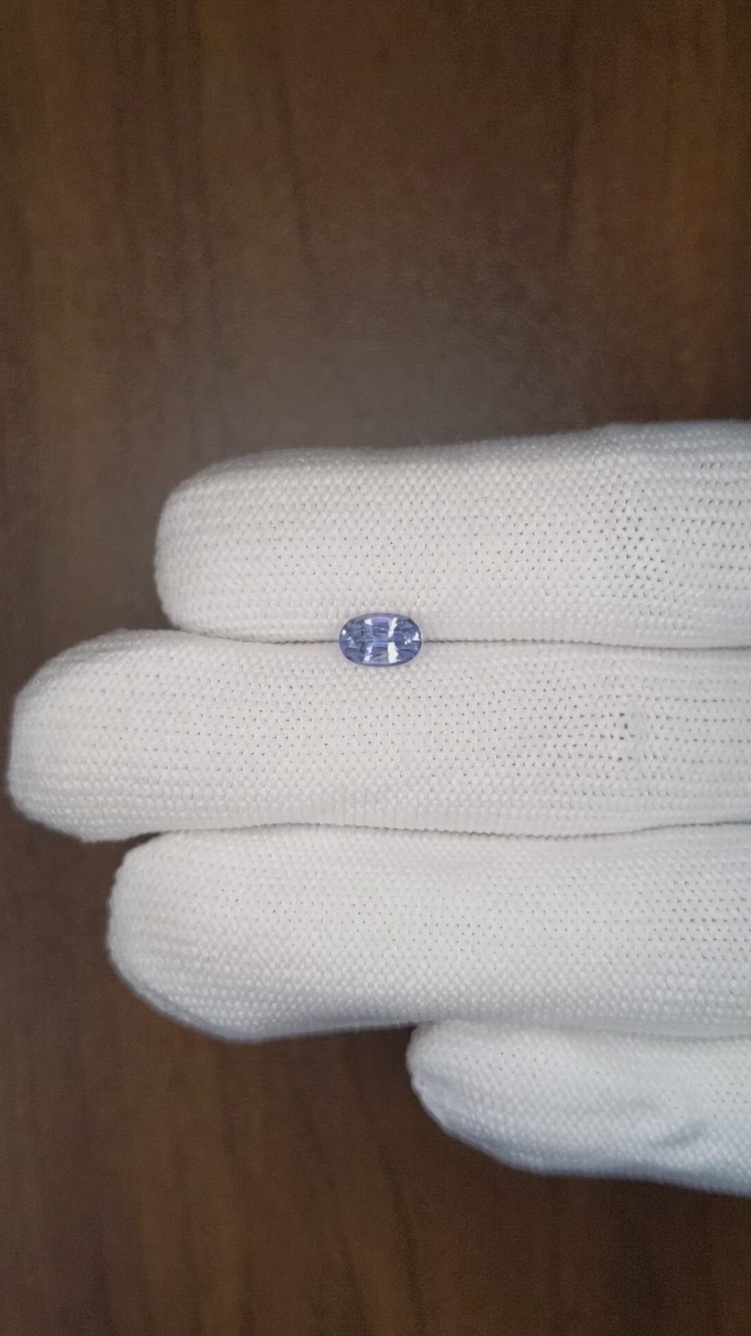 0.85 Ct. Blue Sapphire from Ceylon (Sri Lanka) Size Video
