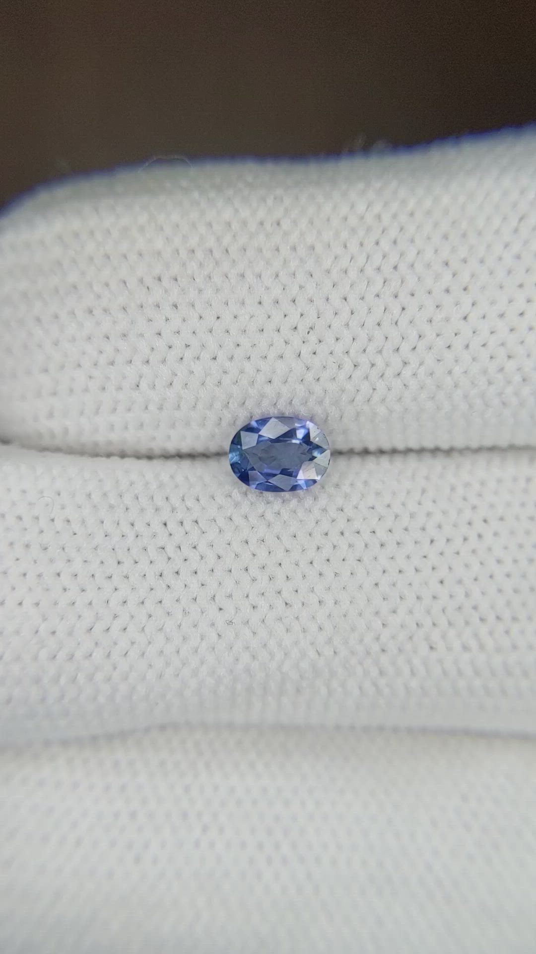 0.46 Ct. Blue Sapphire from Ceylon (Sri Lanka) Size Video