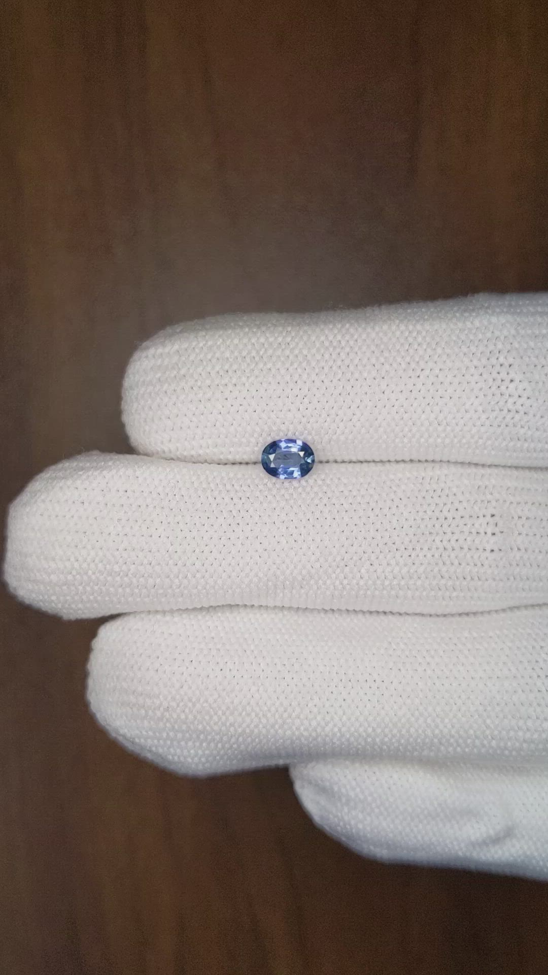 0.46 Ct. Blue Sapphire from Ceylon (Sri Lanka) Size Video