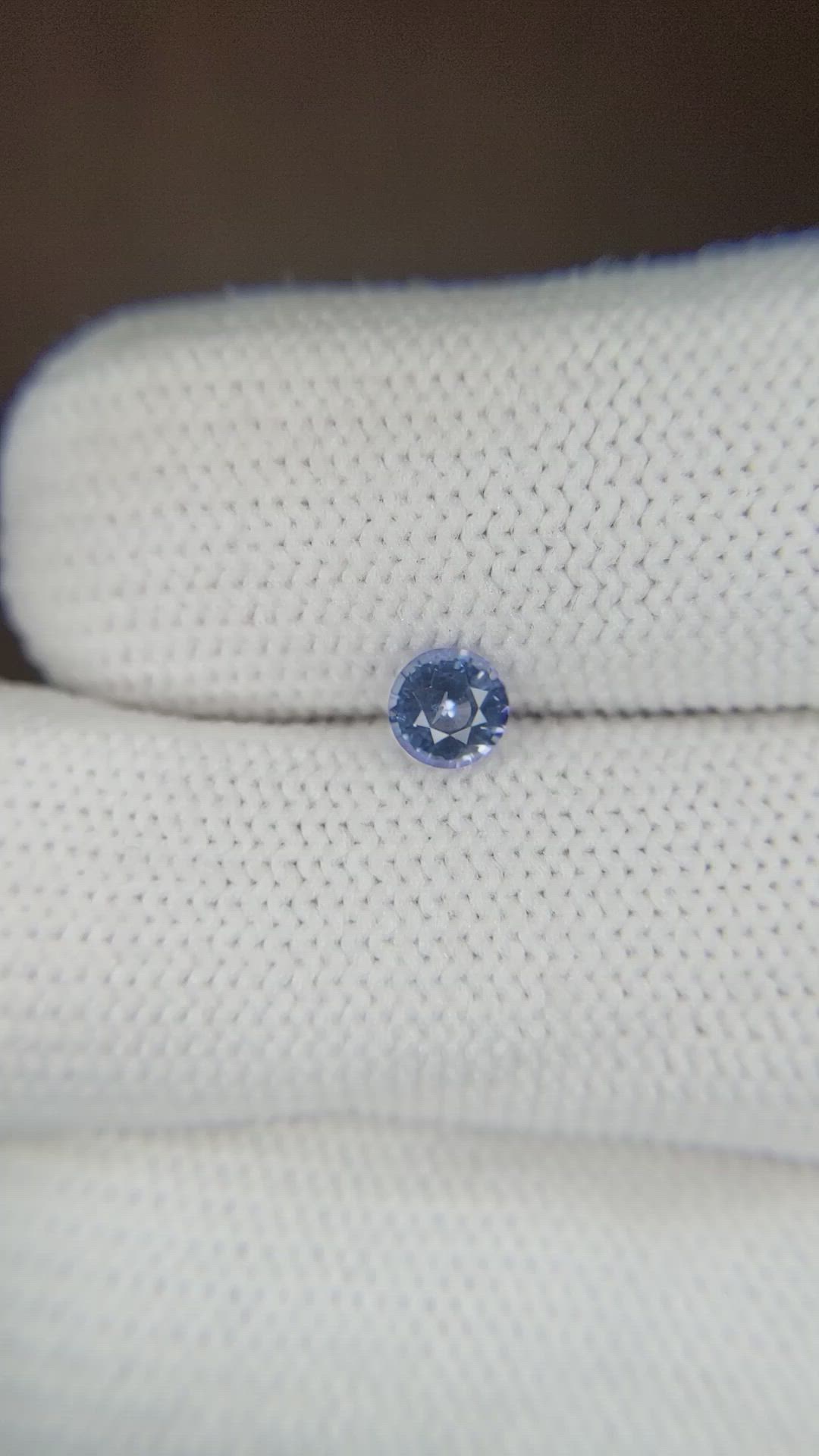 0.43 Ct. Blue Sapphire from Ceylon (Sri Lanka) Size Video