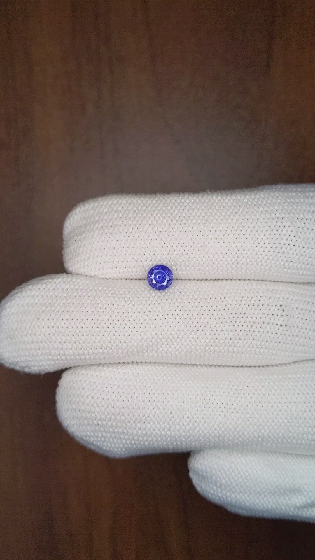 0.60 Ct. Blue Sapphire from Ceylon (Sri Lanka) Size Video