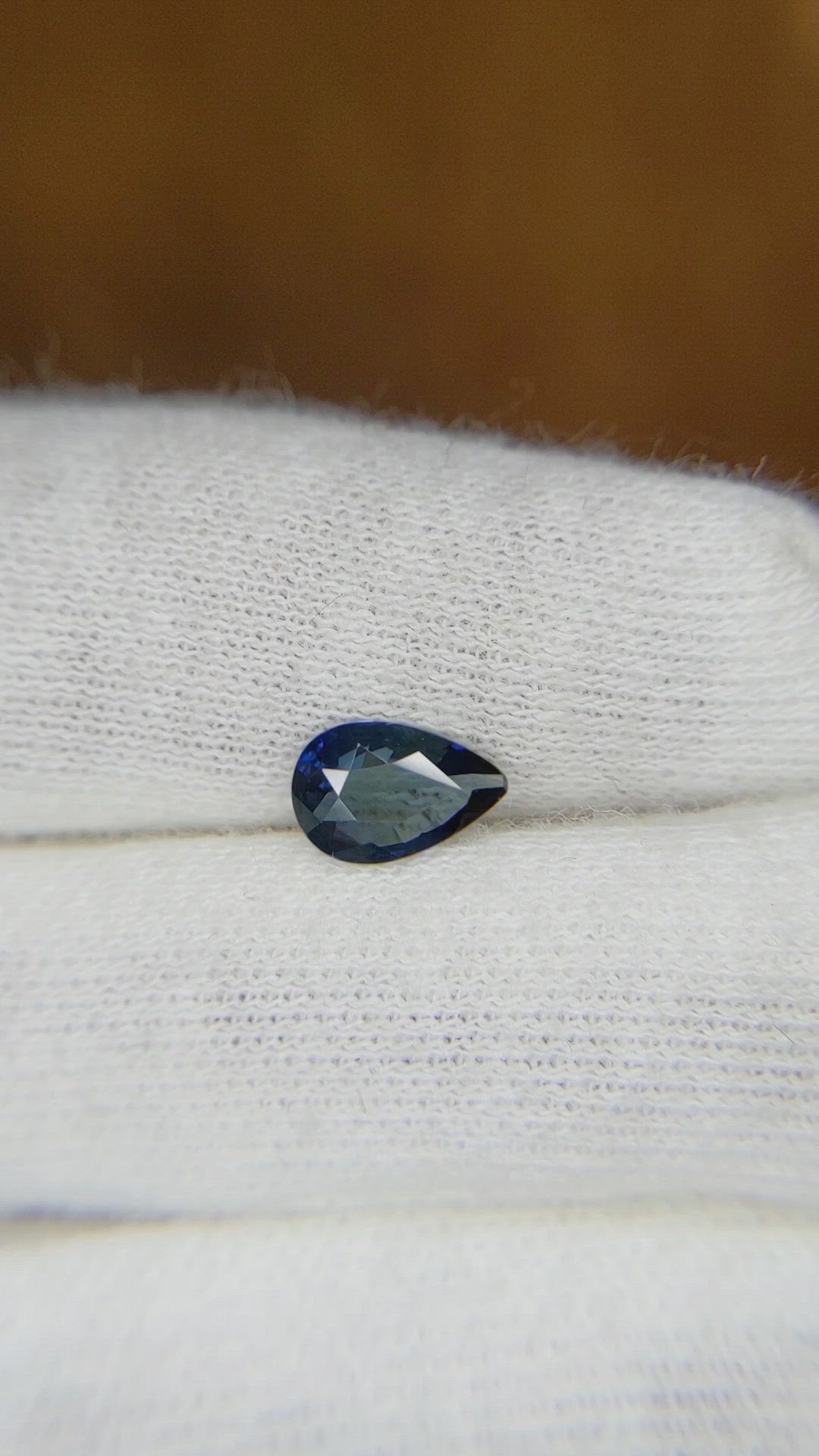 0.73 Ct. Blue Sapphire from Ceylon (Sri Lanka) Size Video