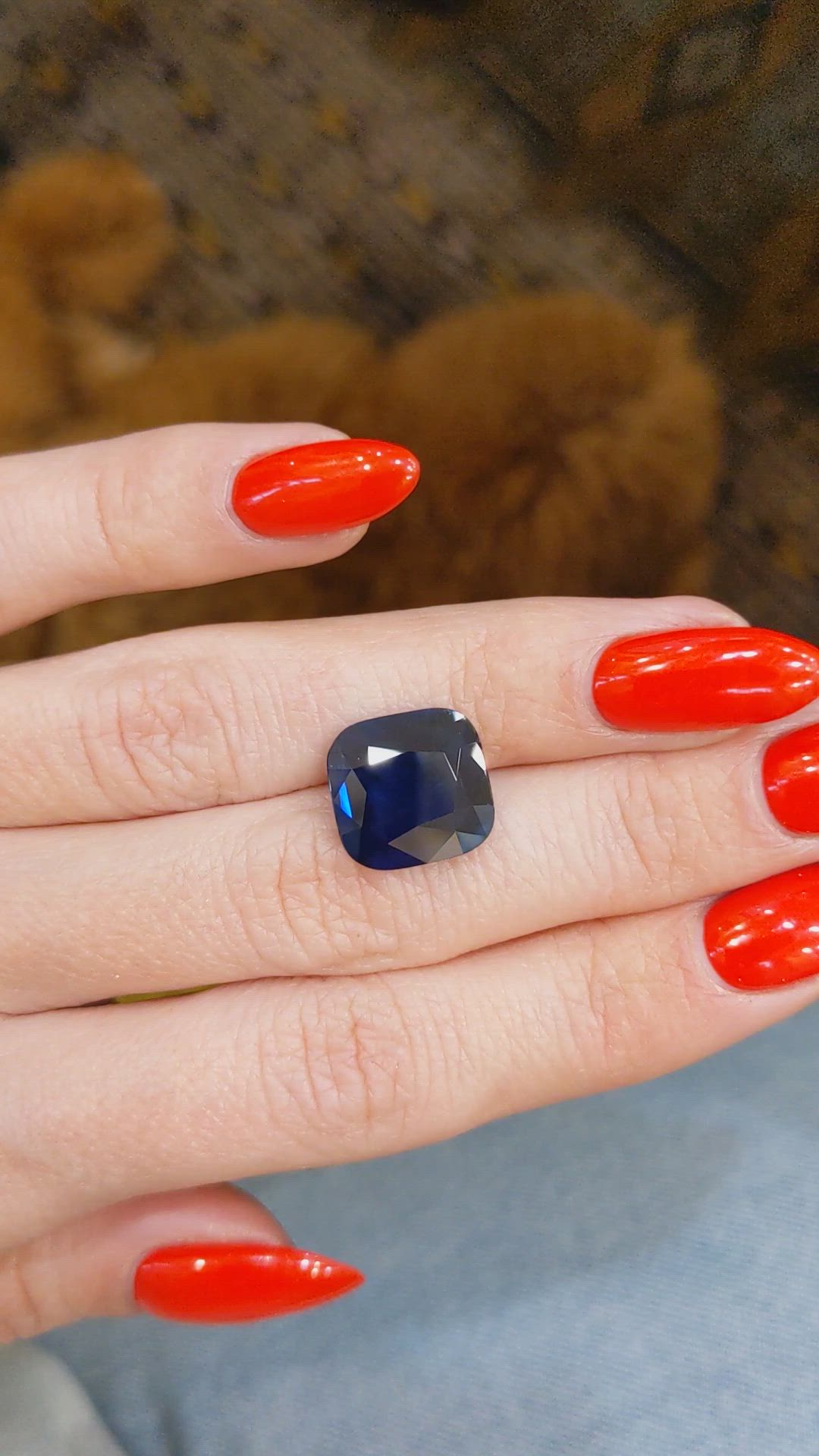 6.84 Ct. Blue Sapphire from Madagascar Size Video