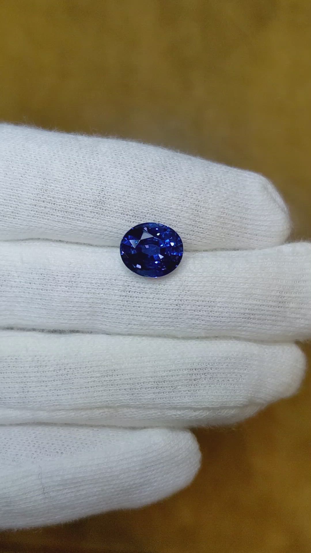3.65 Ct. Blue Sapphire from Madagascar Size Video