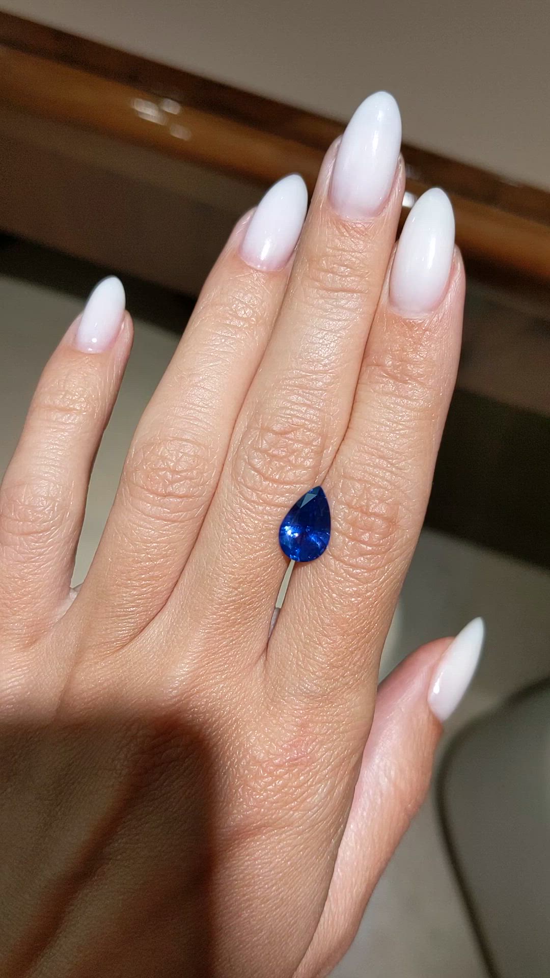 3.07 Ct. Blue Sapphire from Ceylon (Sri Lanka) Size Video