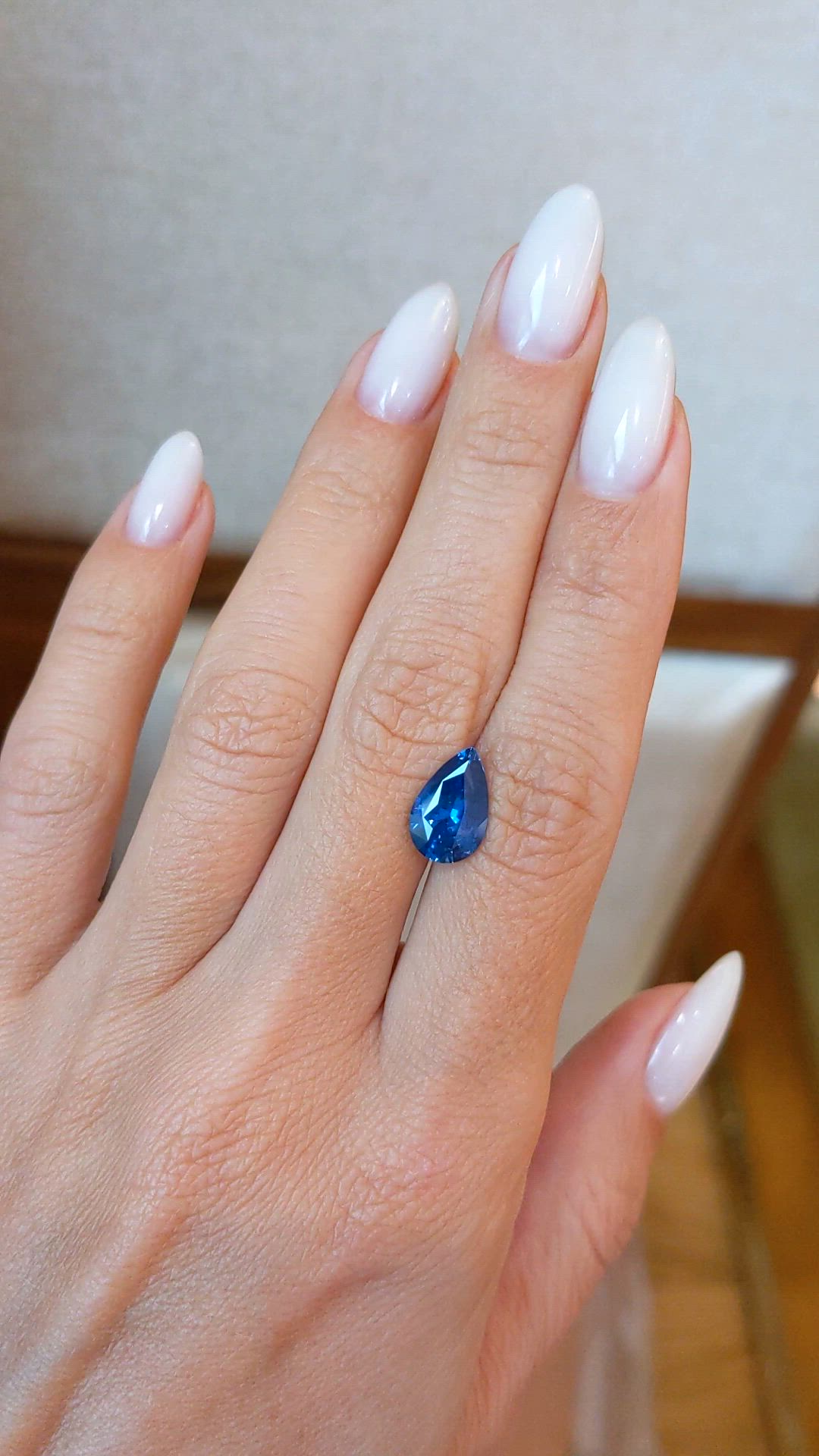 3.07 Ct. Blue Sapphire from Ceylon (Sri Lanka) Size Video