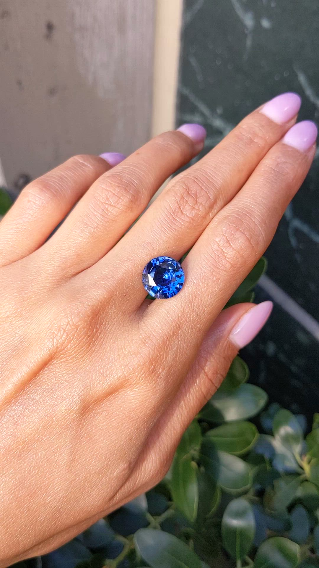 7.58 Ct. Blue Sapphire from Ceylon (Sri Lanka) Size Video