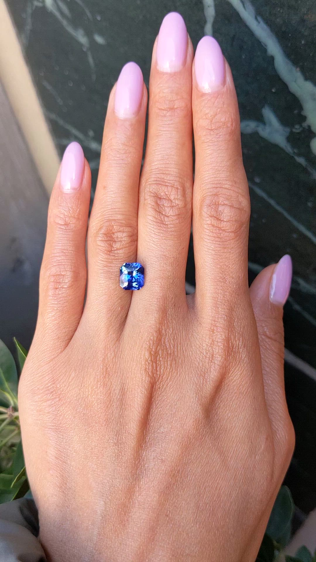 3.03 Ct. Blue Sapphire from Ceylon (Sri Lanka) Size Video