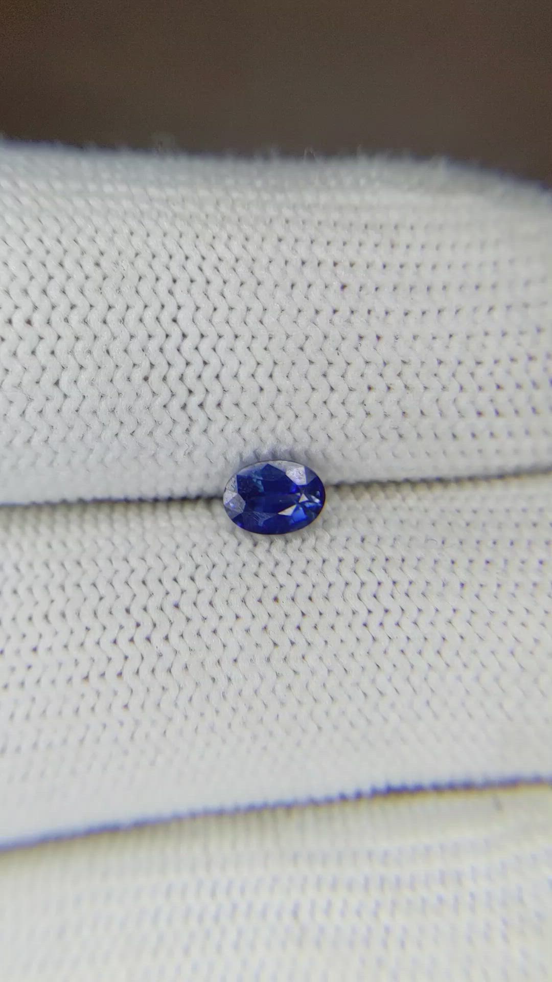 0.64 Ct. Blue Sapphire from Ceylon (Sri Lanka) Size Video