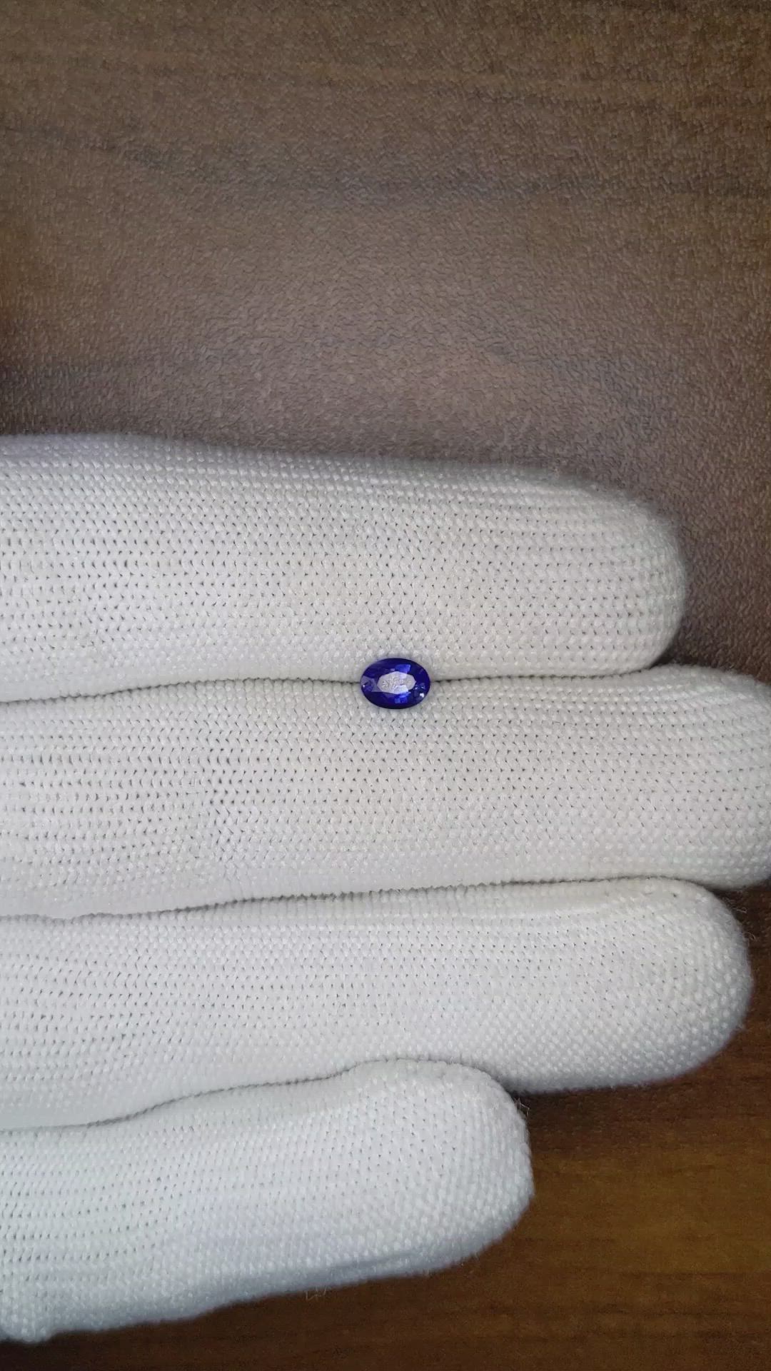 0.64 Ct. Blue Sapphire from Ceylon (Sri Lanka) Size Video