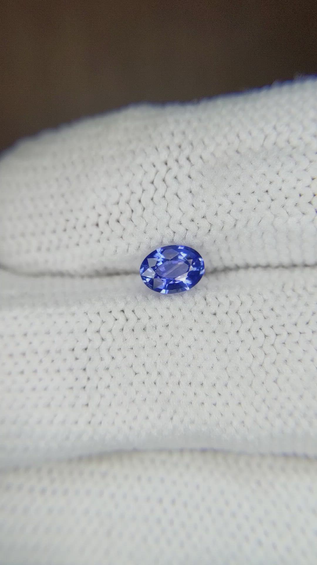 0.63 Ct. Blue Sapphire from Ceylon (Sri Lanka) Size Video