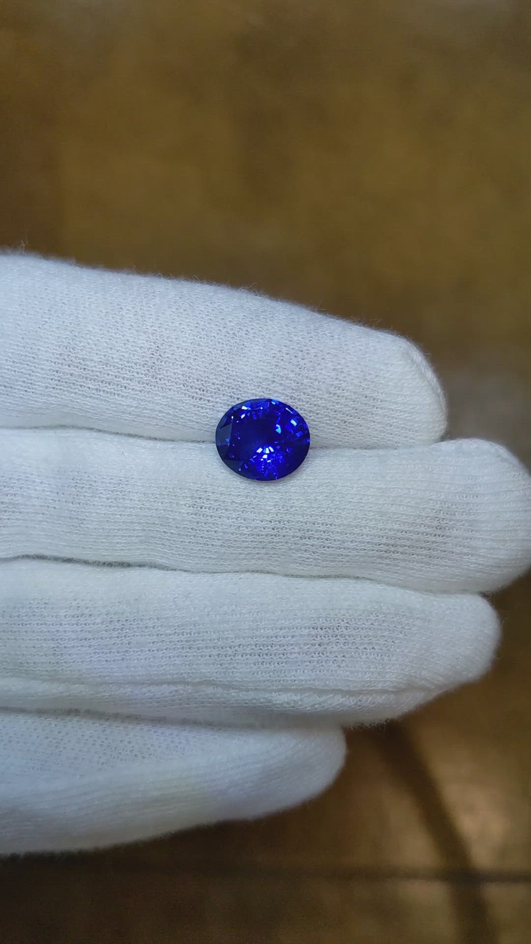 3.02 Ct. Blue Sapphire from Ceylon (Sri Lanka) Size Video