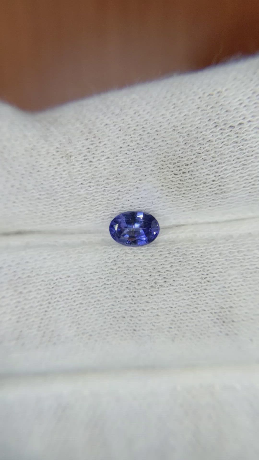 0.57 Ct. Blue Sapphire from Ceylon (Sri Lanka) Size Video
