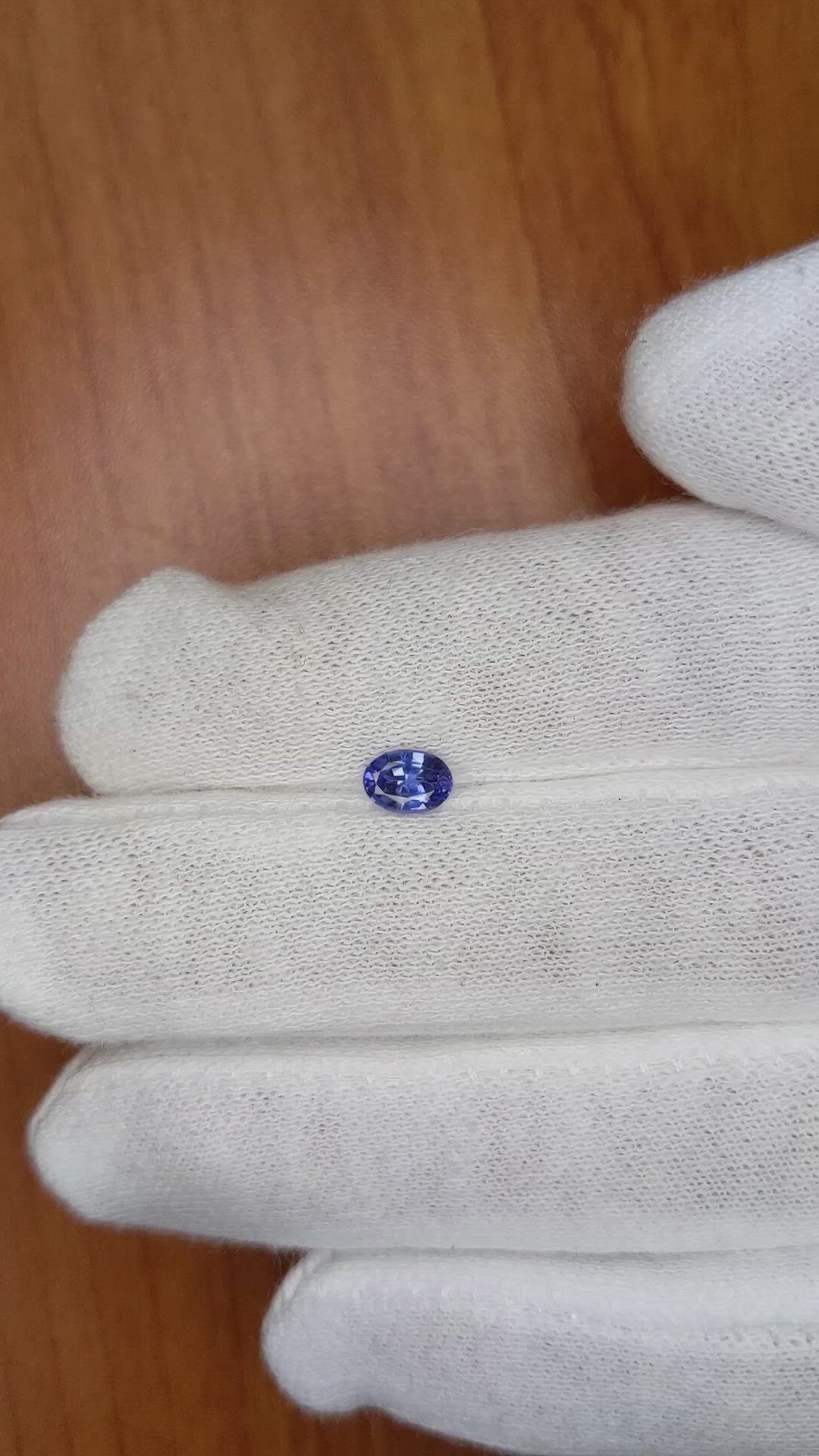 0.57 Ct. Blue Sapphire from Ceylon (Sri Lanka) Size Video
