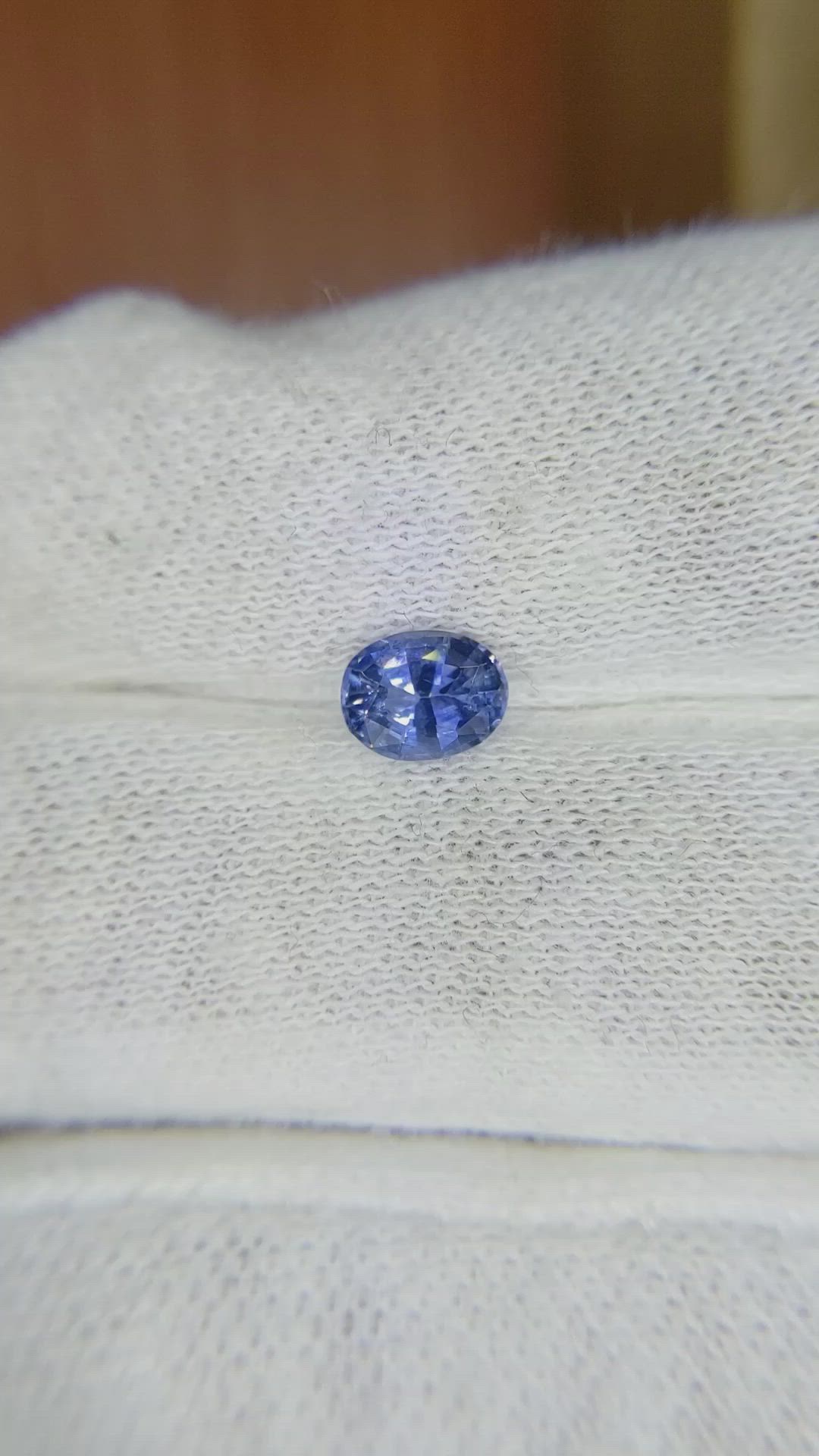 0.71 Ct. Blue Sapphire from Ceylon (Sri Lanka) Size Video