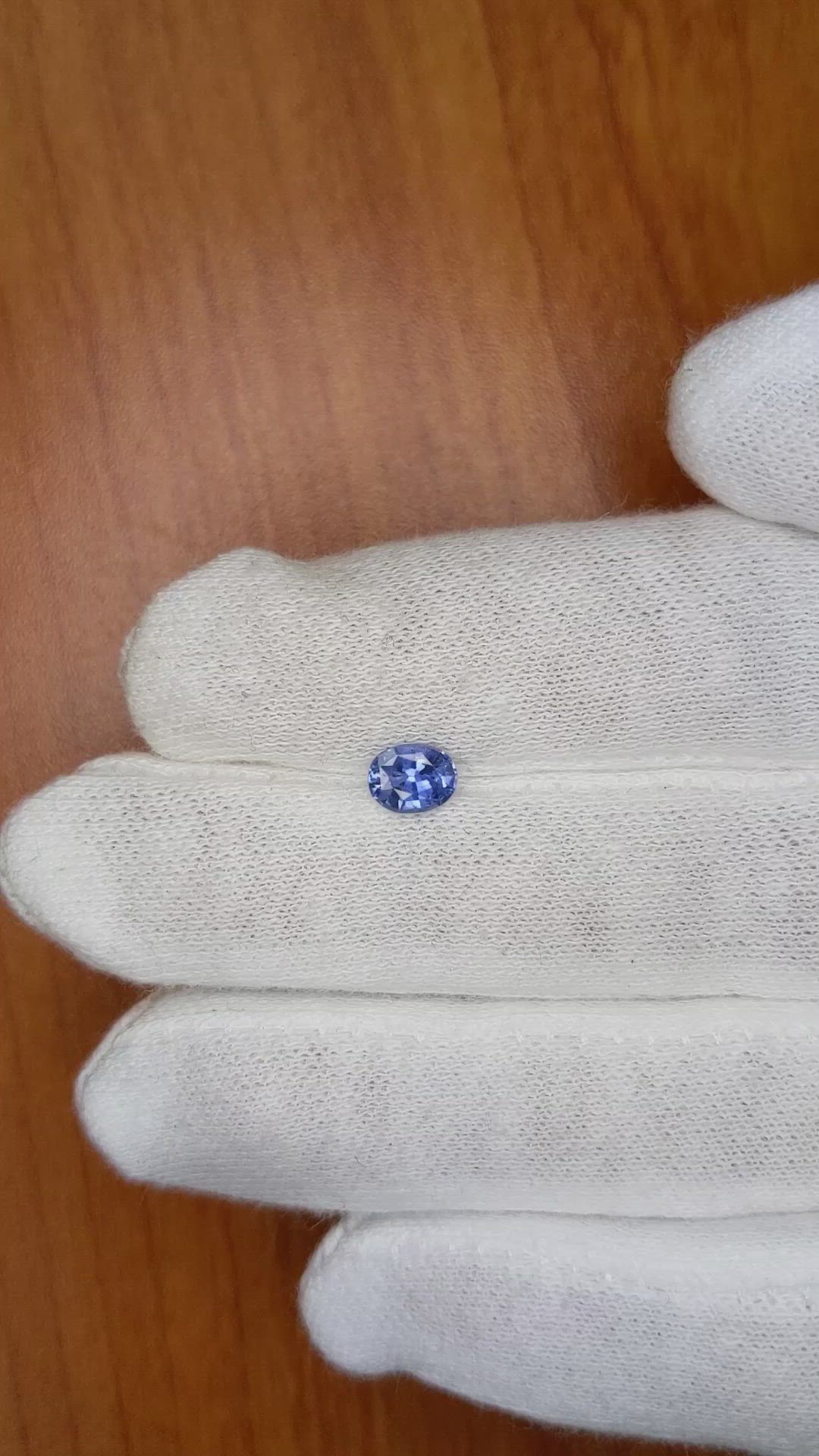 0.71 Ct. Blue Sapphire from Ceylon (Sri Lanka) Size Video