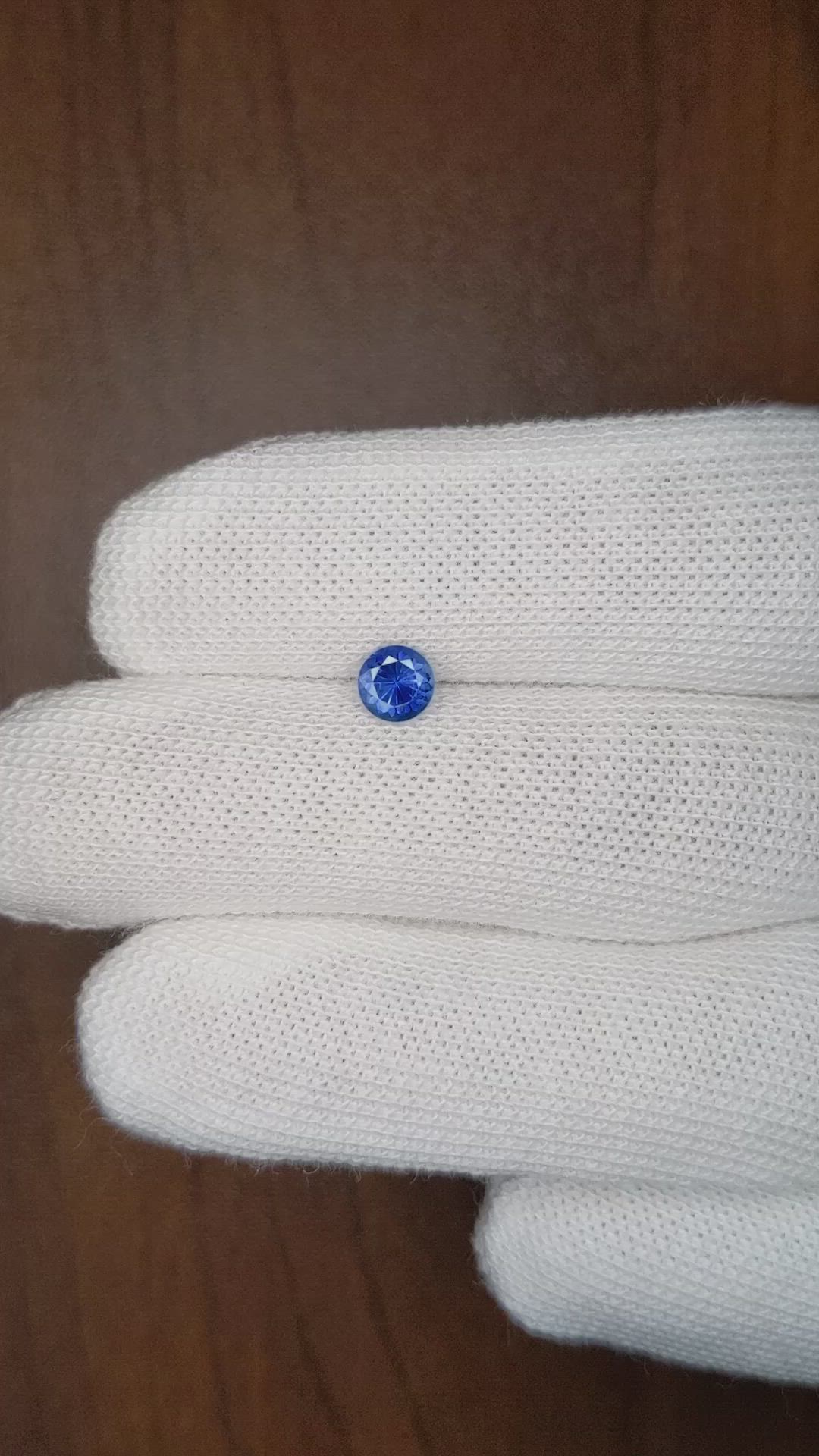 0.64 Ct. Blue Sapphire from Ceylon (Sri Lanka) Size Video
