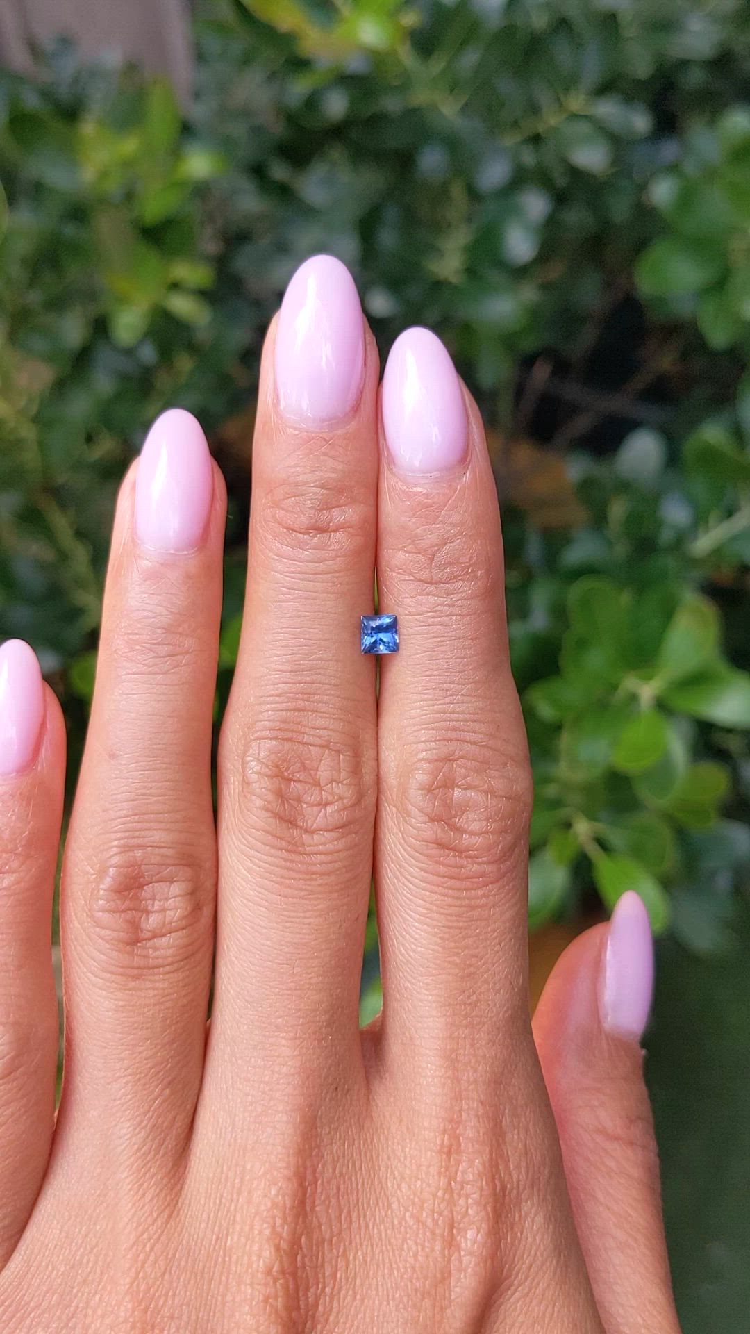 0.44 Ct. Blue Sapphire from Ceylon (Sri Lanka) Size Video