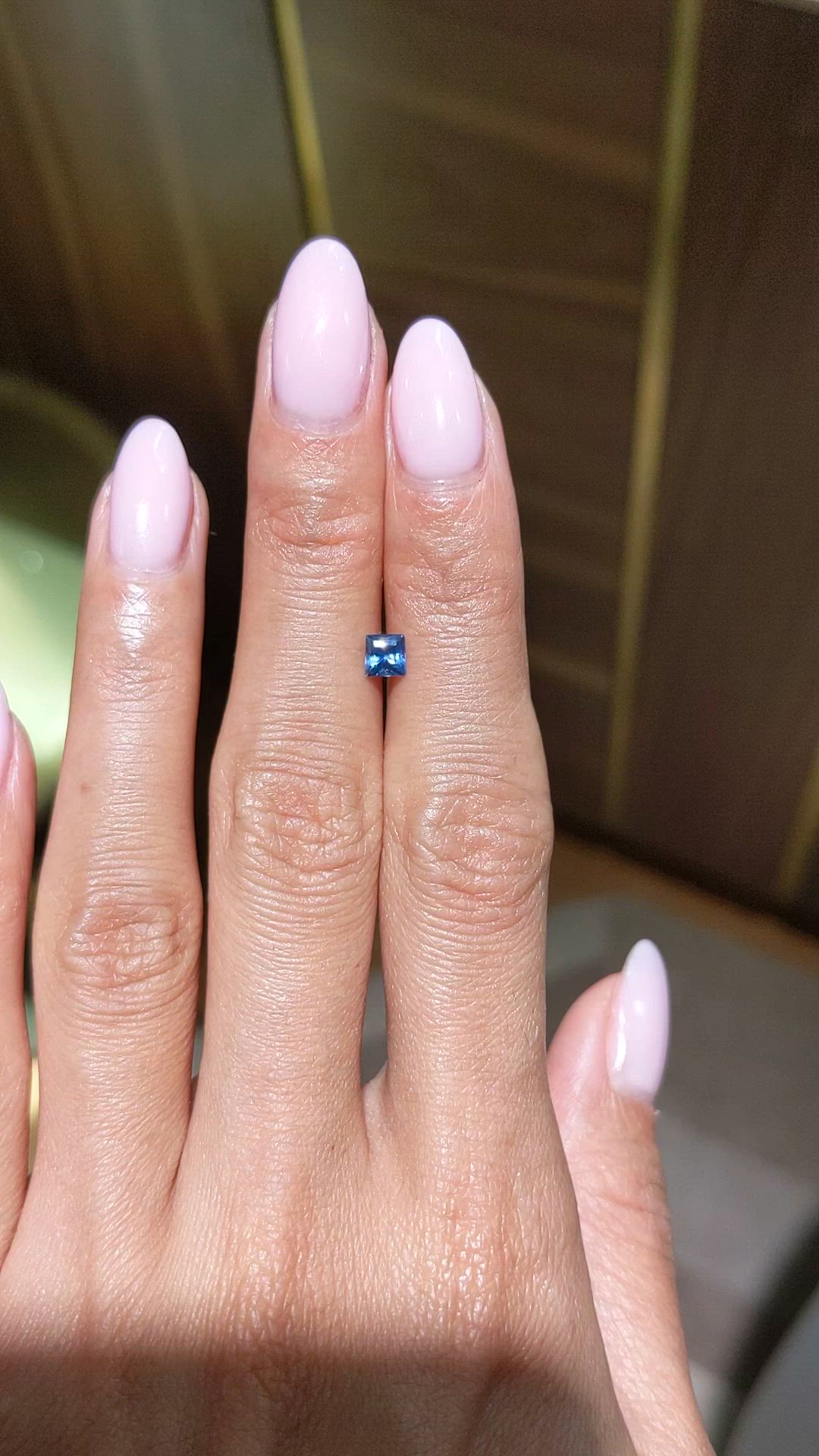 0.44 Ct. Blue Sapphire from Ceylon (Sri Lanka) Size Video