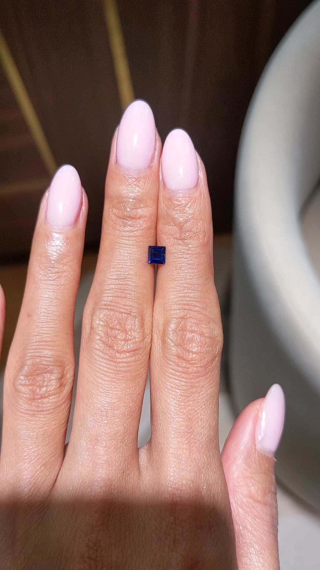 0.42 Ct. Blue Sapphire from Thailand Size Video