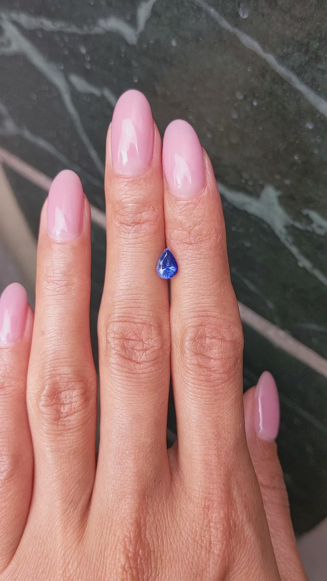 0.98 Ct. Blue Sapphire from Ceylon (Sri Lanka) Size Video