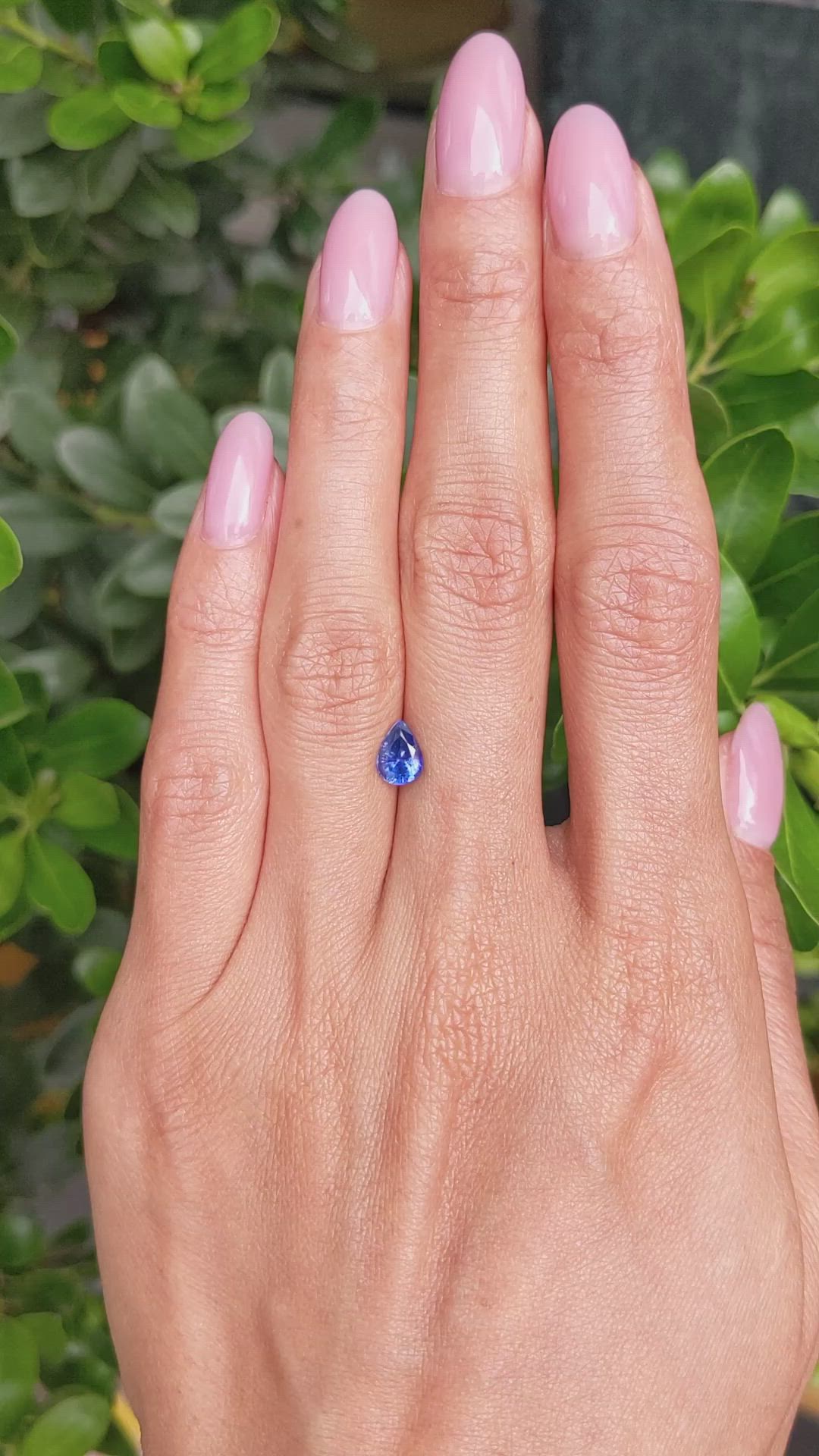 0.98 Ct. Blue Sapphire from Ceylon (Sri Lanka) Size Video