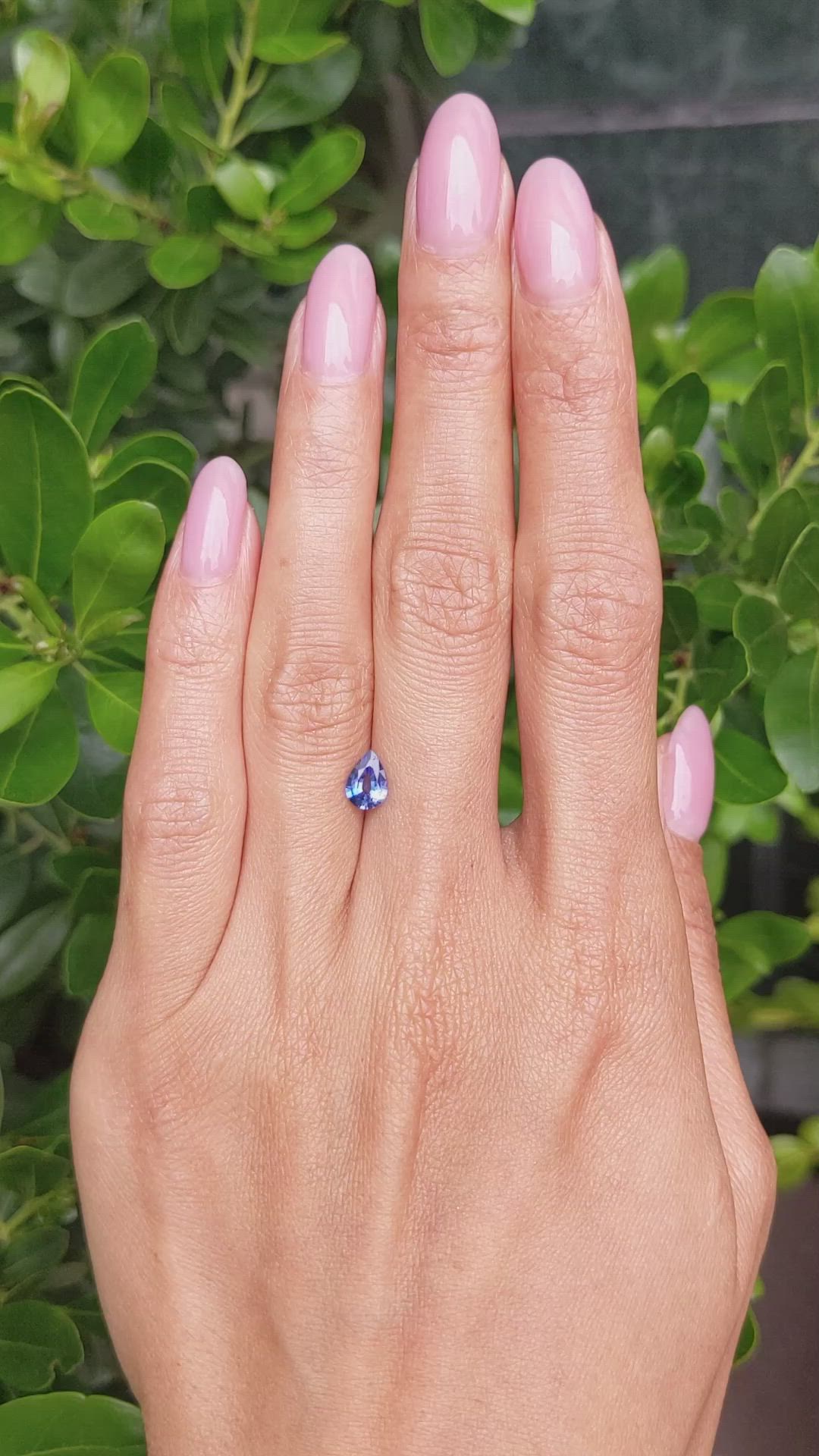 0.68 Ct. Blue Sapphire from Ceylon (Sri Lanka) Size Video