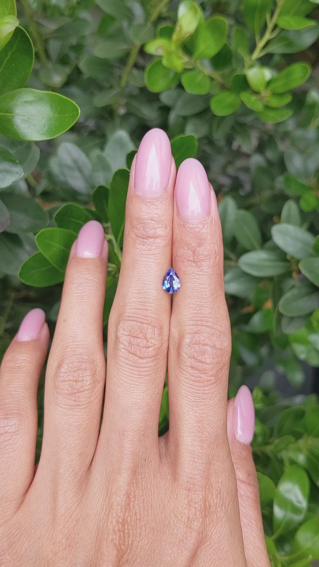 0.68 Ct. Blue Sapphire from Ceylon (Sri Lanka) Size Video